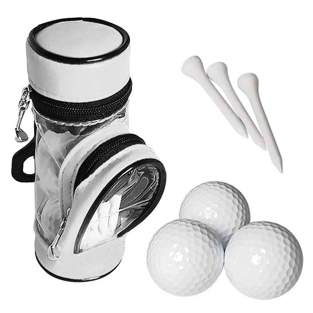 3 Golf Balls 3 Tees PVC Storage Bag Case Holder Pouch Bag Goft Training Ball for Goft Supplies Accessories 골프용품