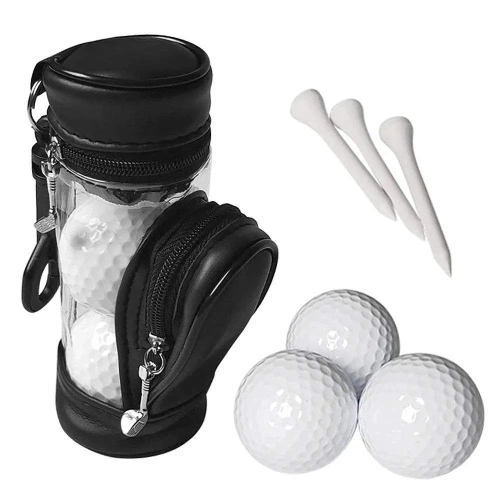 3 Golf Balls 3 Tees PVC Storage Bag Case Holder Pouch Bag Goft Training Ball for Goft Supplies Accessories 골프용품