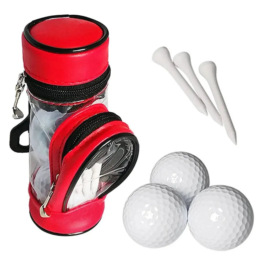 3 Golf Balls 3 Tees PVC Storage Bag Case Holder Pouch Bag Goft Training Ball for Goft Supplies Accessories 골프용품