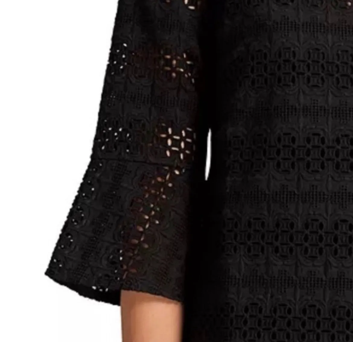 All Saints Dakota Ruffle Eyelet Dress In Black