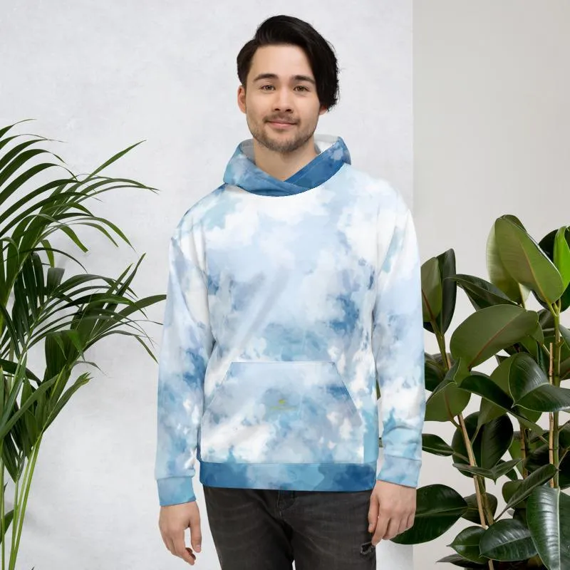 Blue Abstract Unisex Hoodie, Men's or Women's Comfy Premium Hoodie - Made in Europe