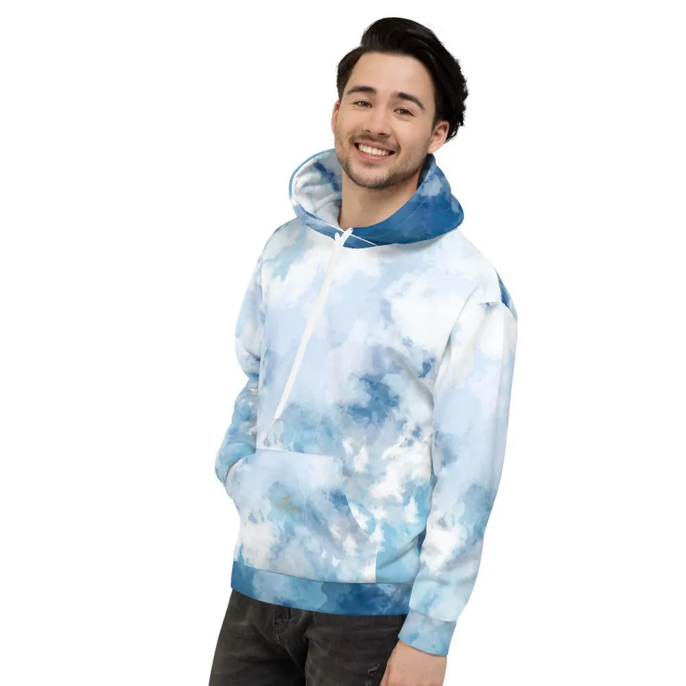 Blue Abstract Unisex Hoodie, Men's or Women's Comfy Premium Hoodie - Made in Europe