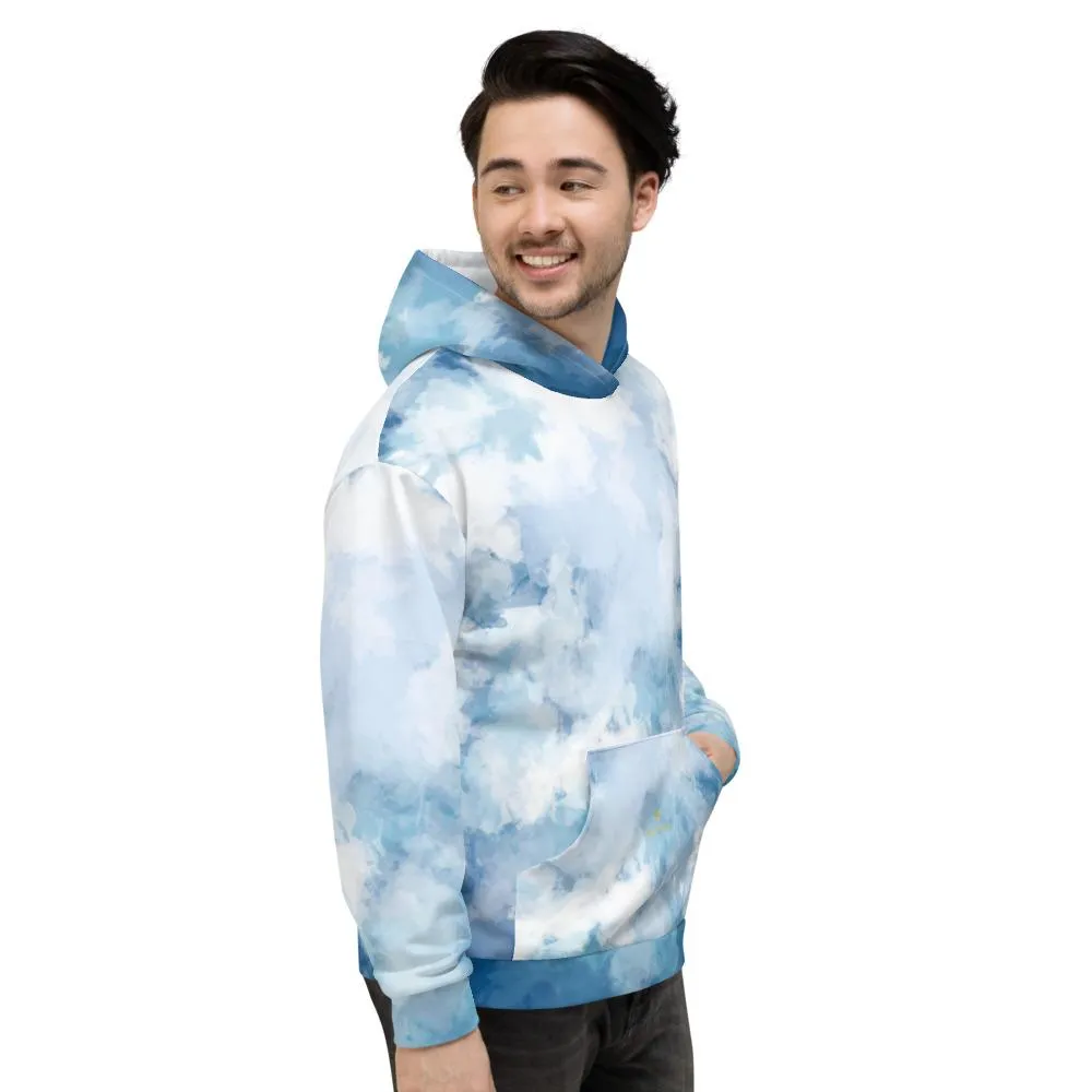 Blue Abstract Unisex Hoodie, Men's or Women's Comfy Premium Hoodie - Made in Europe