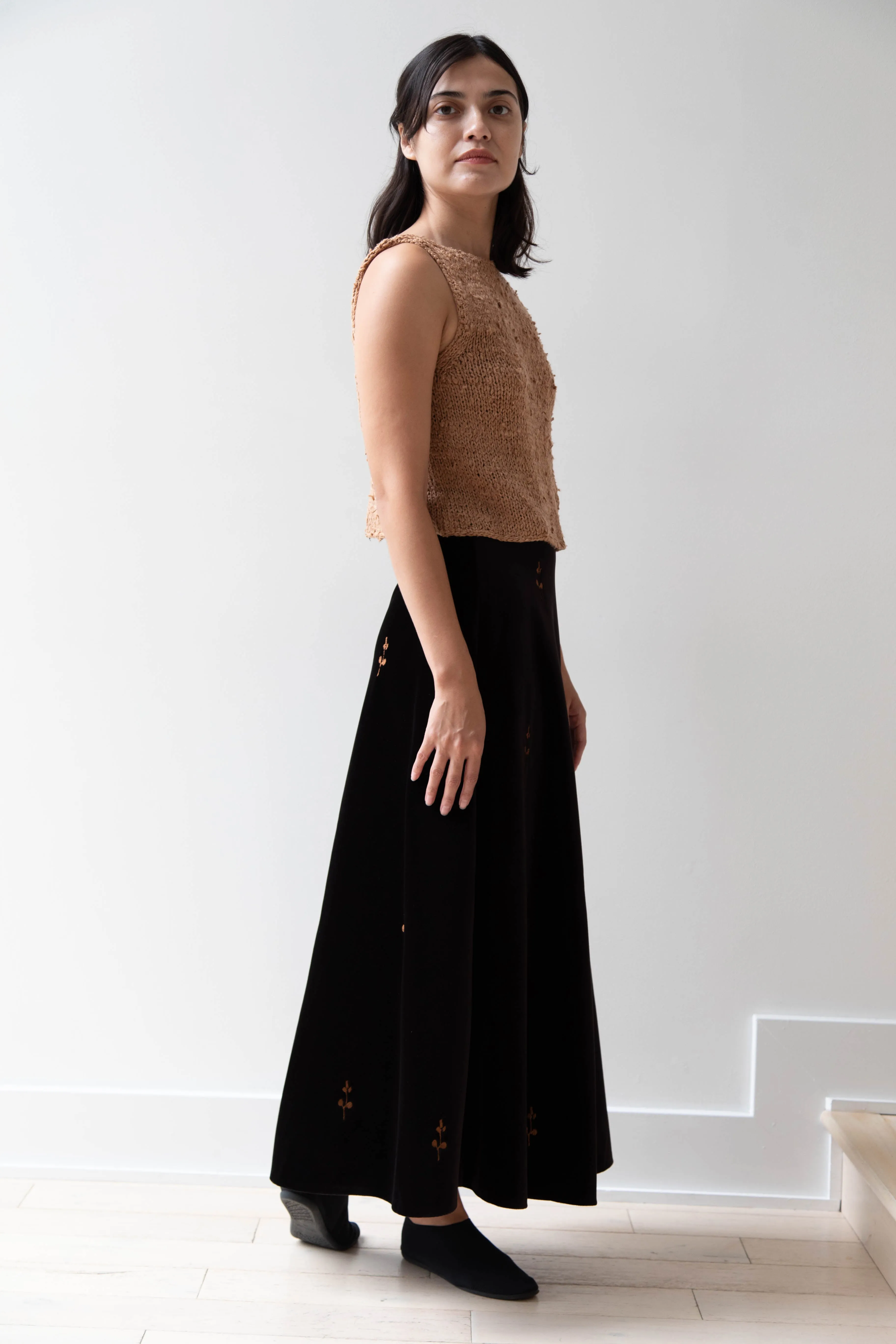 Delegan | Rose Skirt in Black