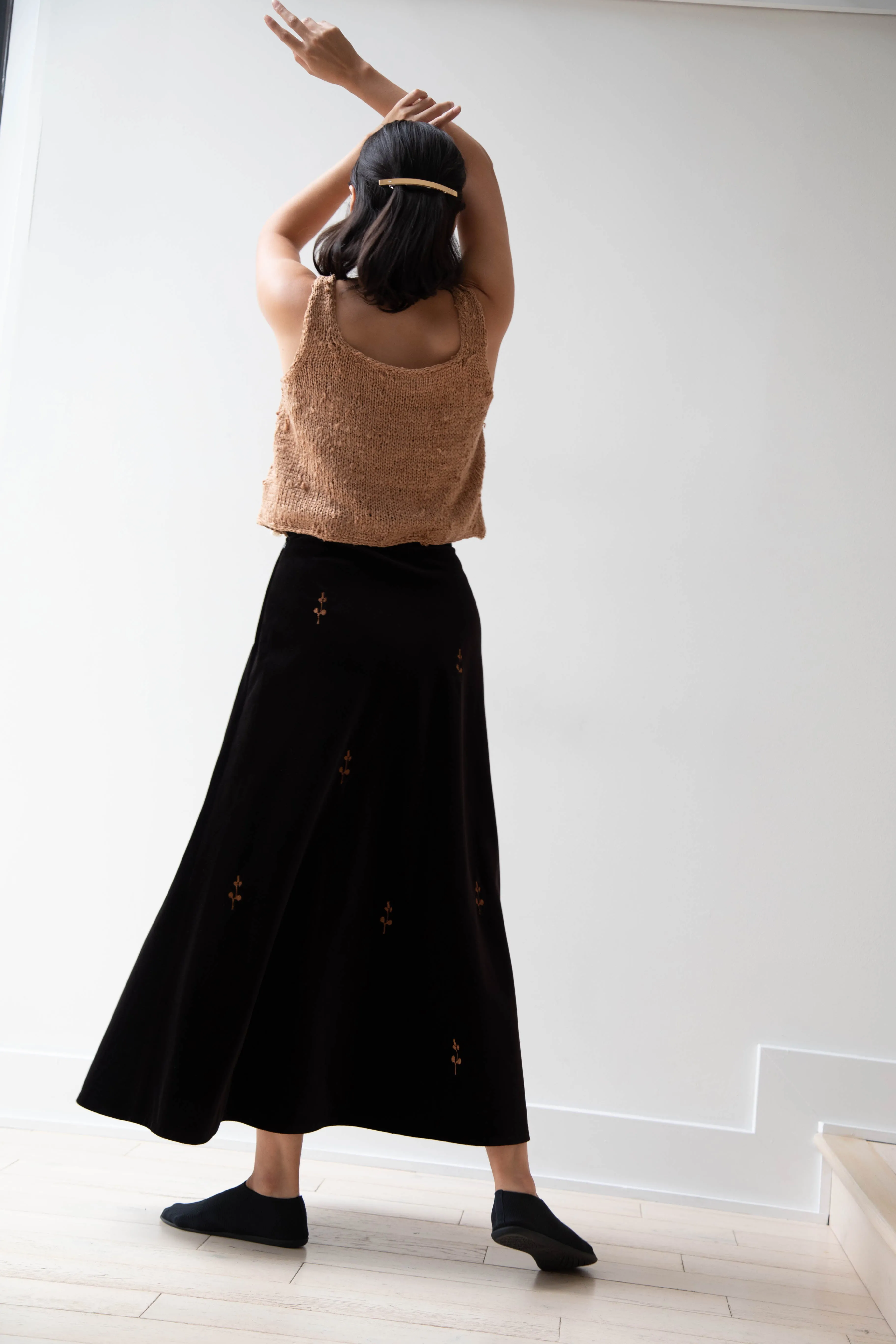 Delegan | Rose Skirt in Black