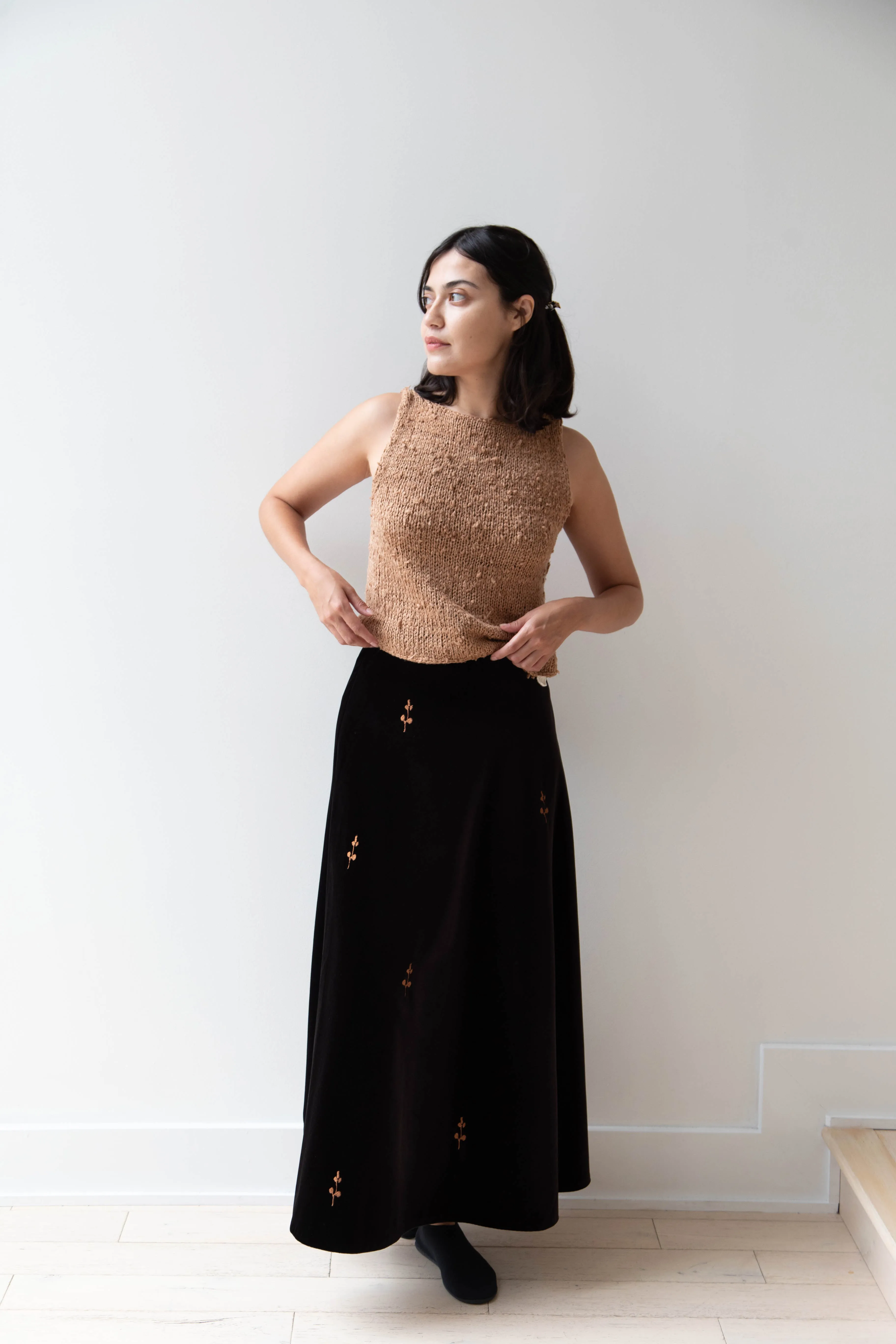 Delegan | Rose Skirt in Black