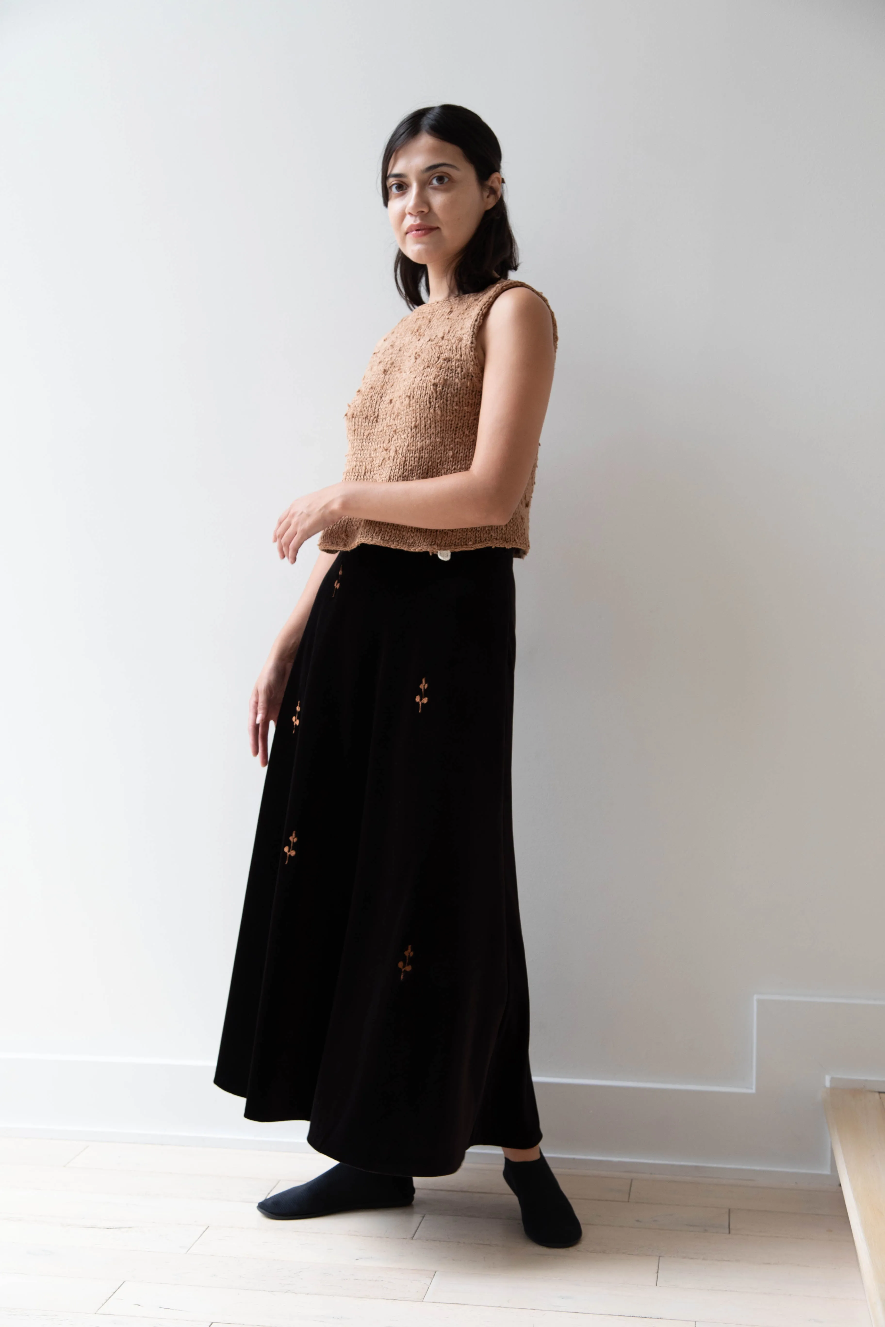 Delegan | Rose Skirt in Black