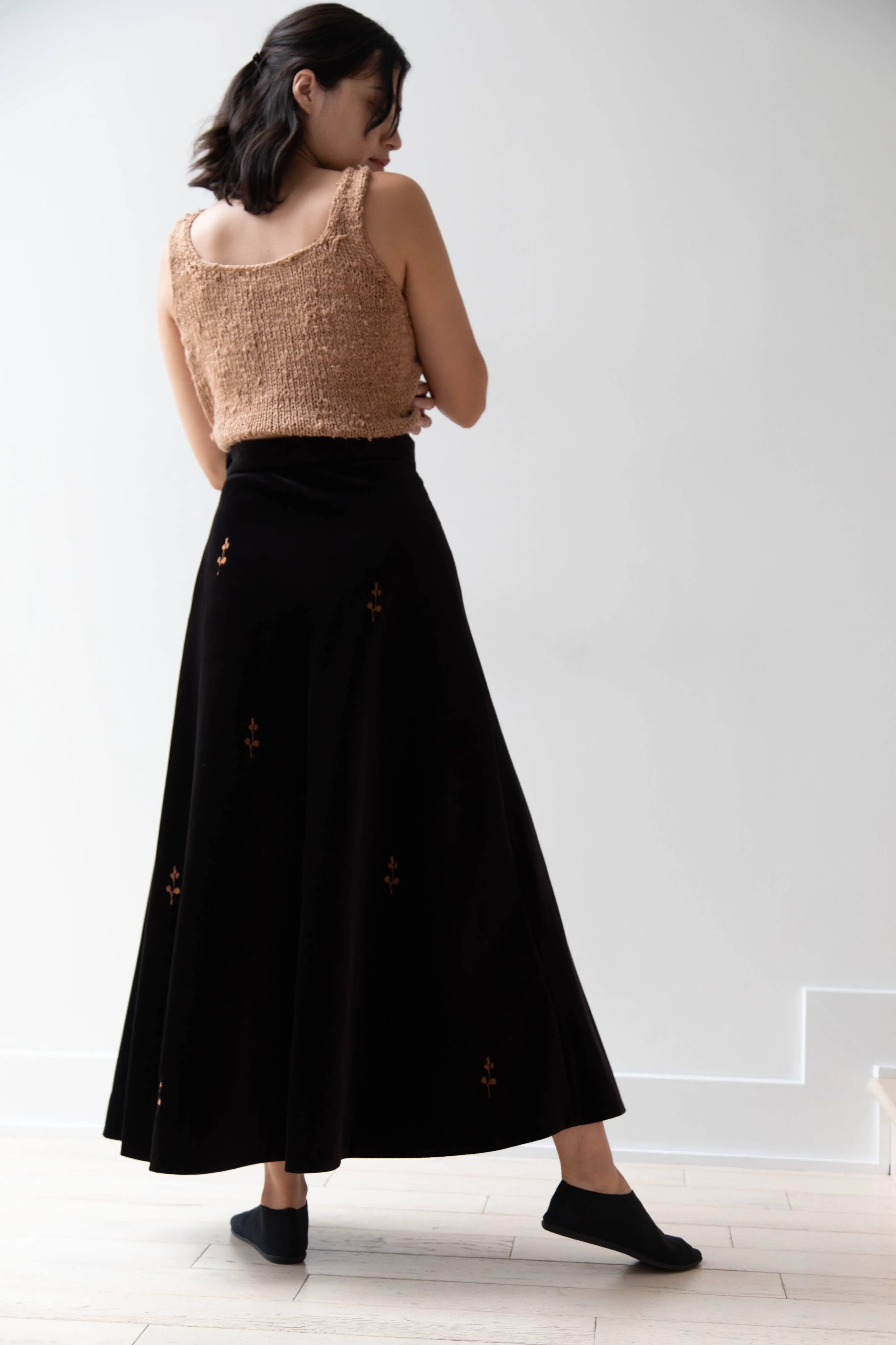 Delegan | Rose Skirt in Black