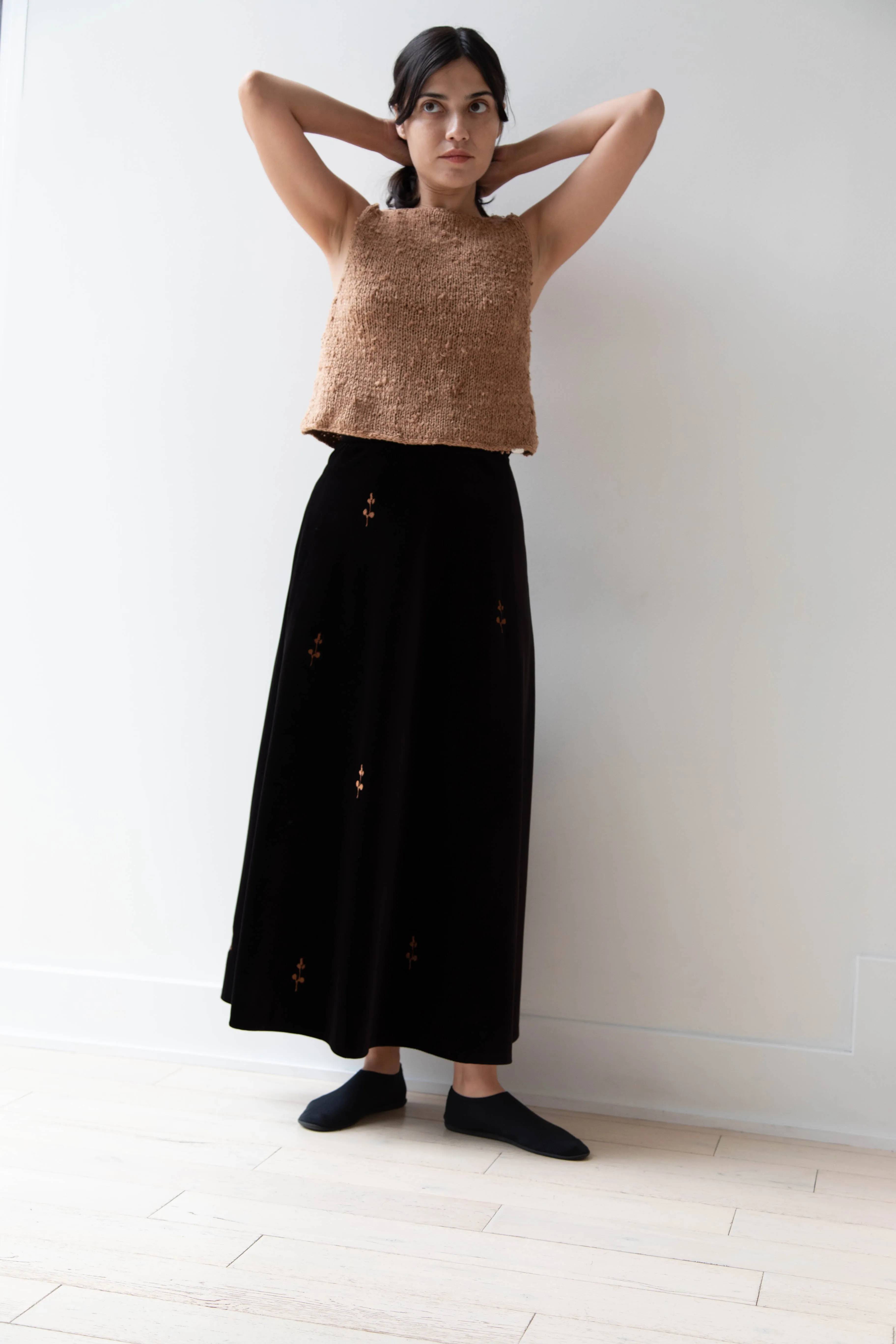 Delegan | Rose Skirt in Black