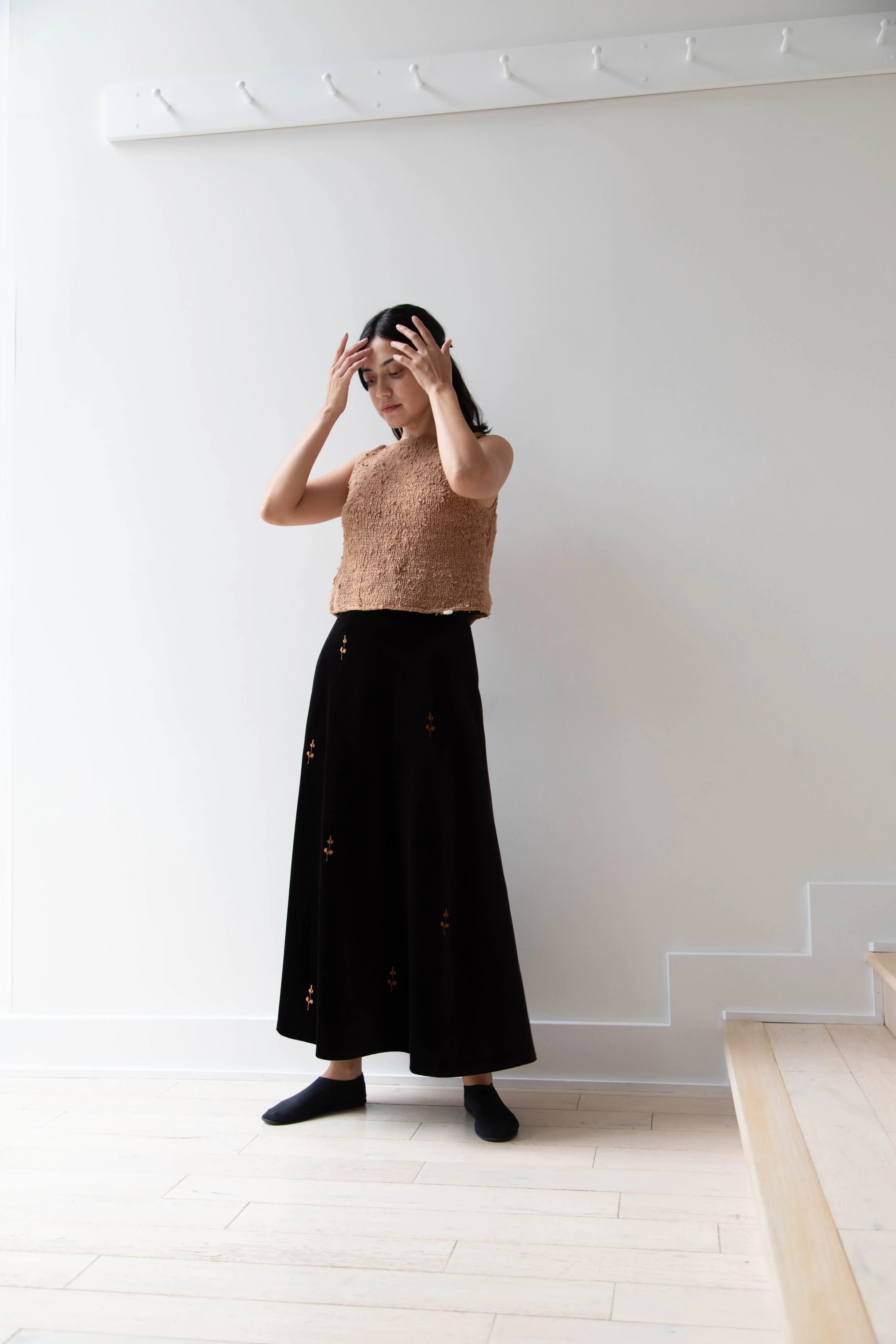 Delegan | Rose Skirt in Black