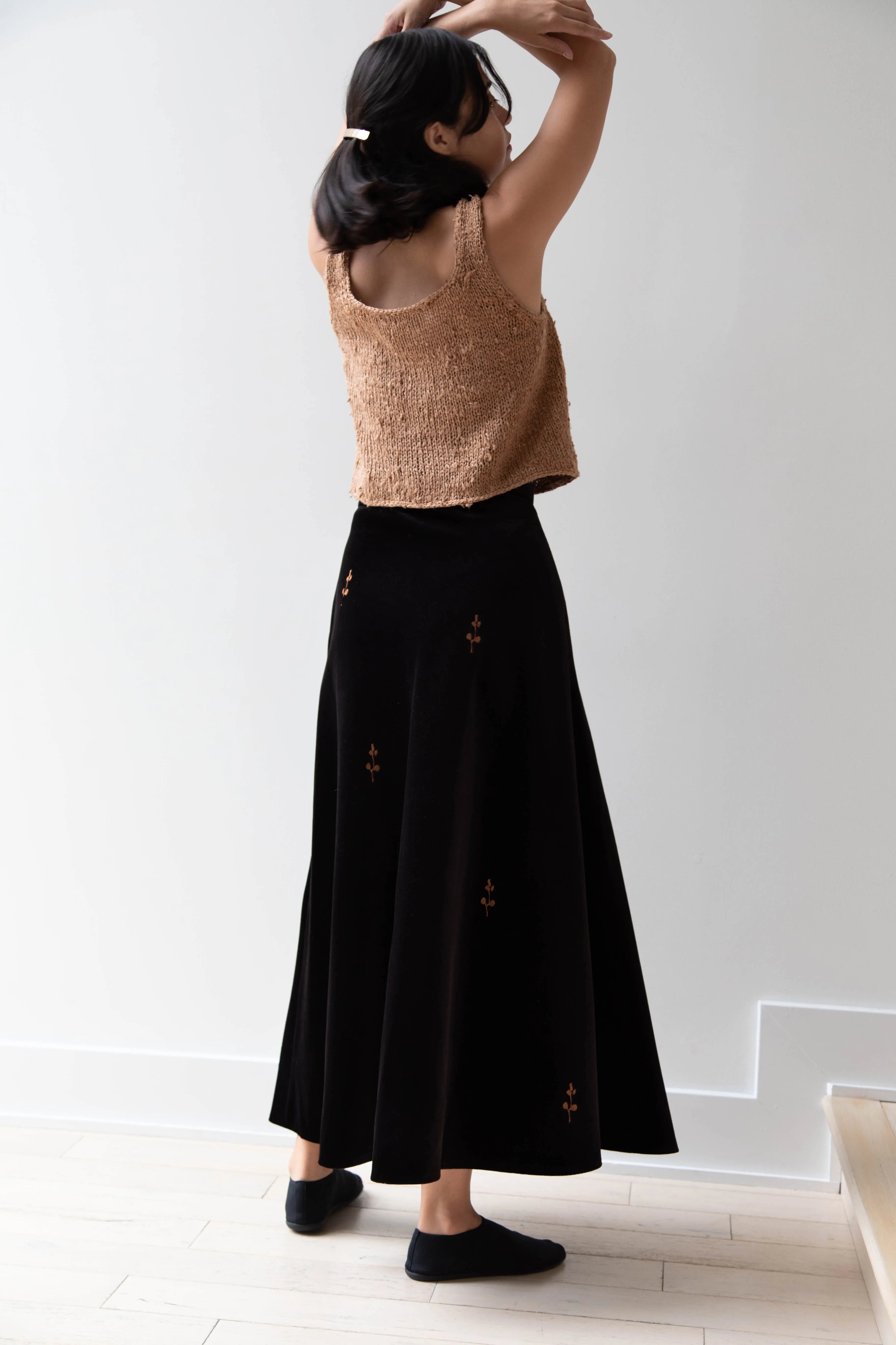 Delegan | Rose Skirt in Black