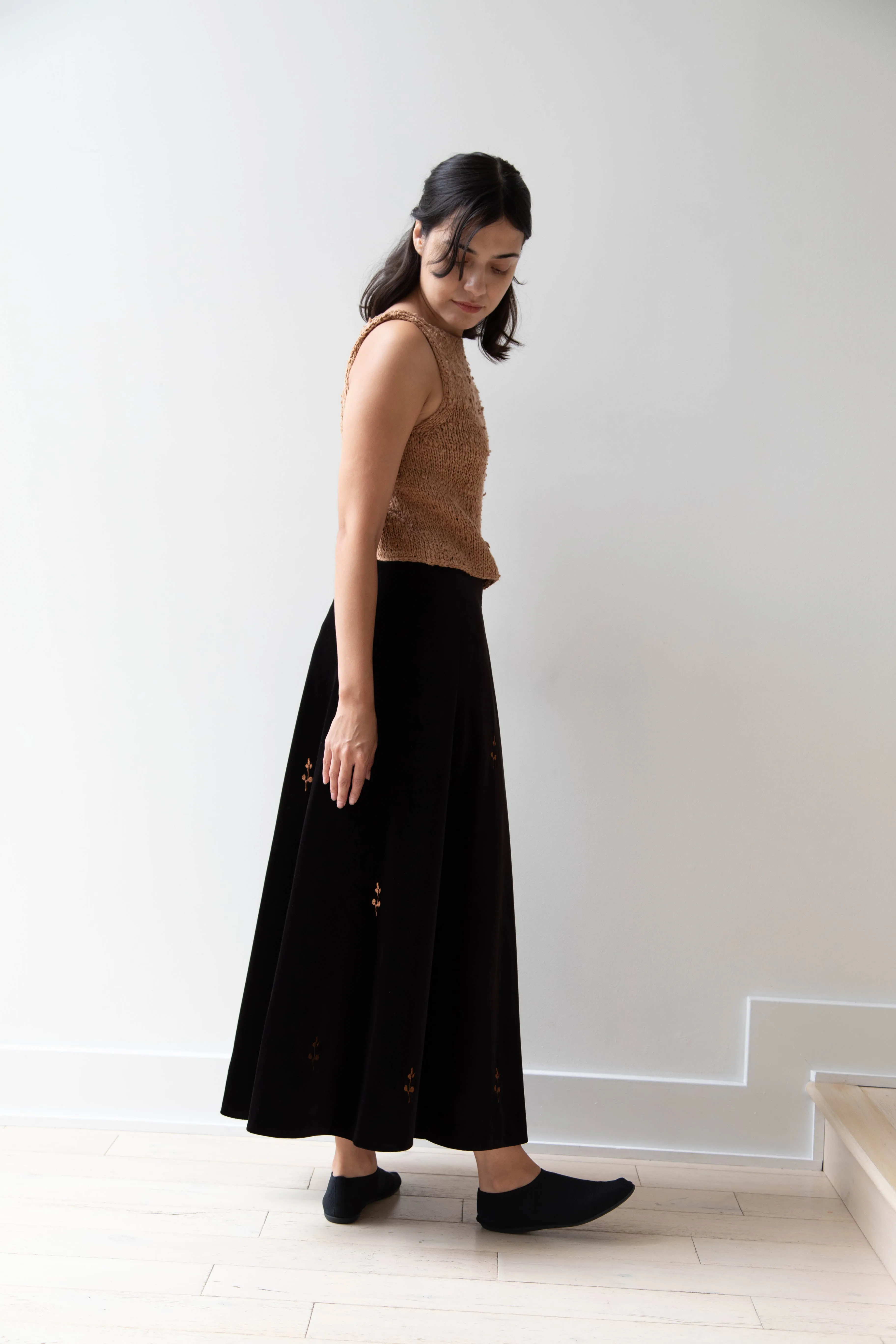 Delegan | Rose Skirt in Black