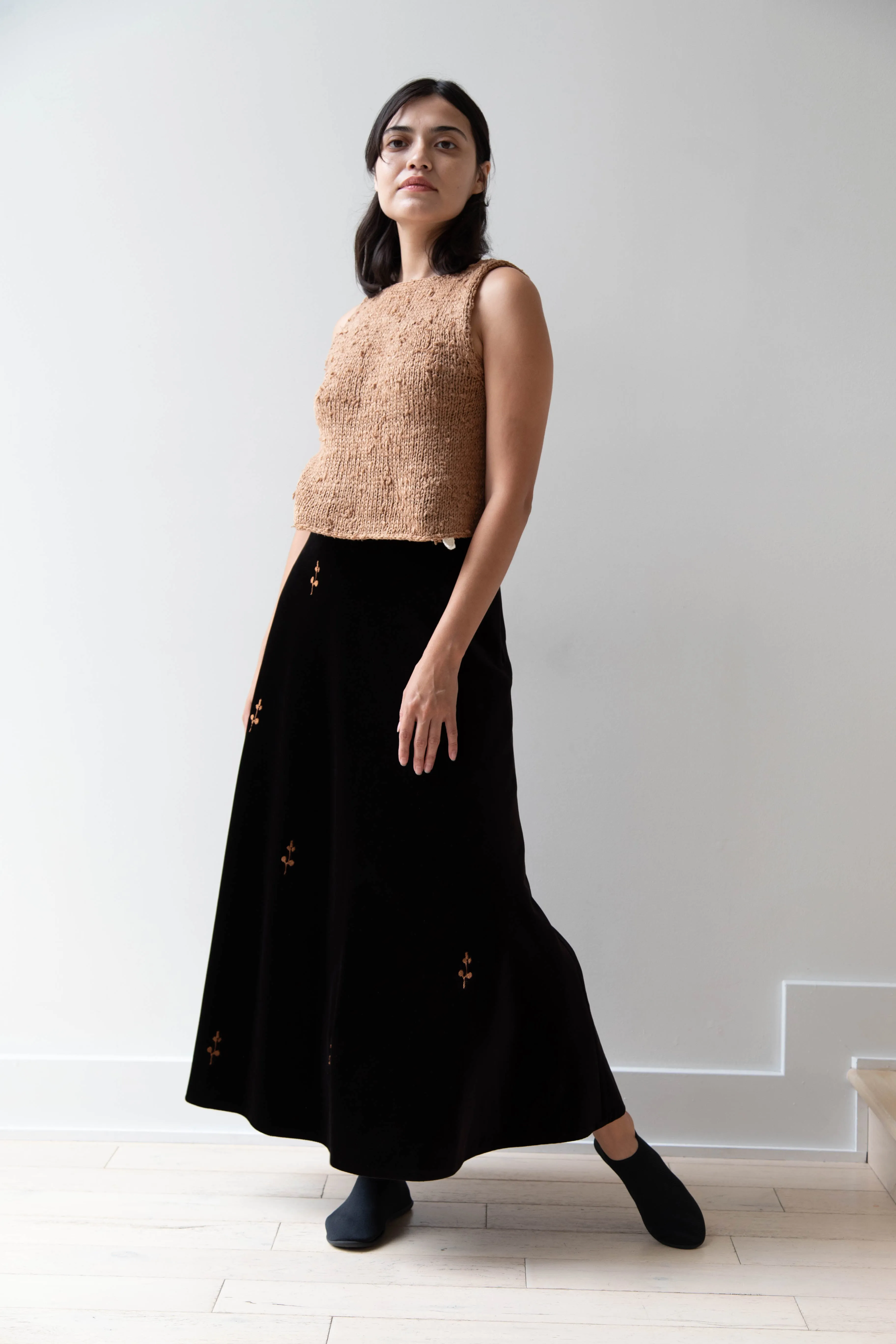 Delegan | Rose Skirt in Black