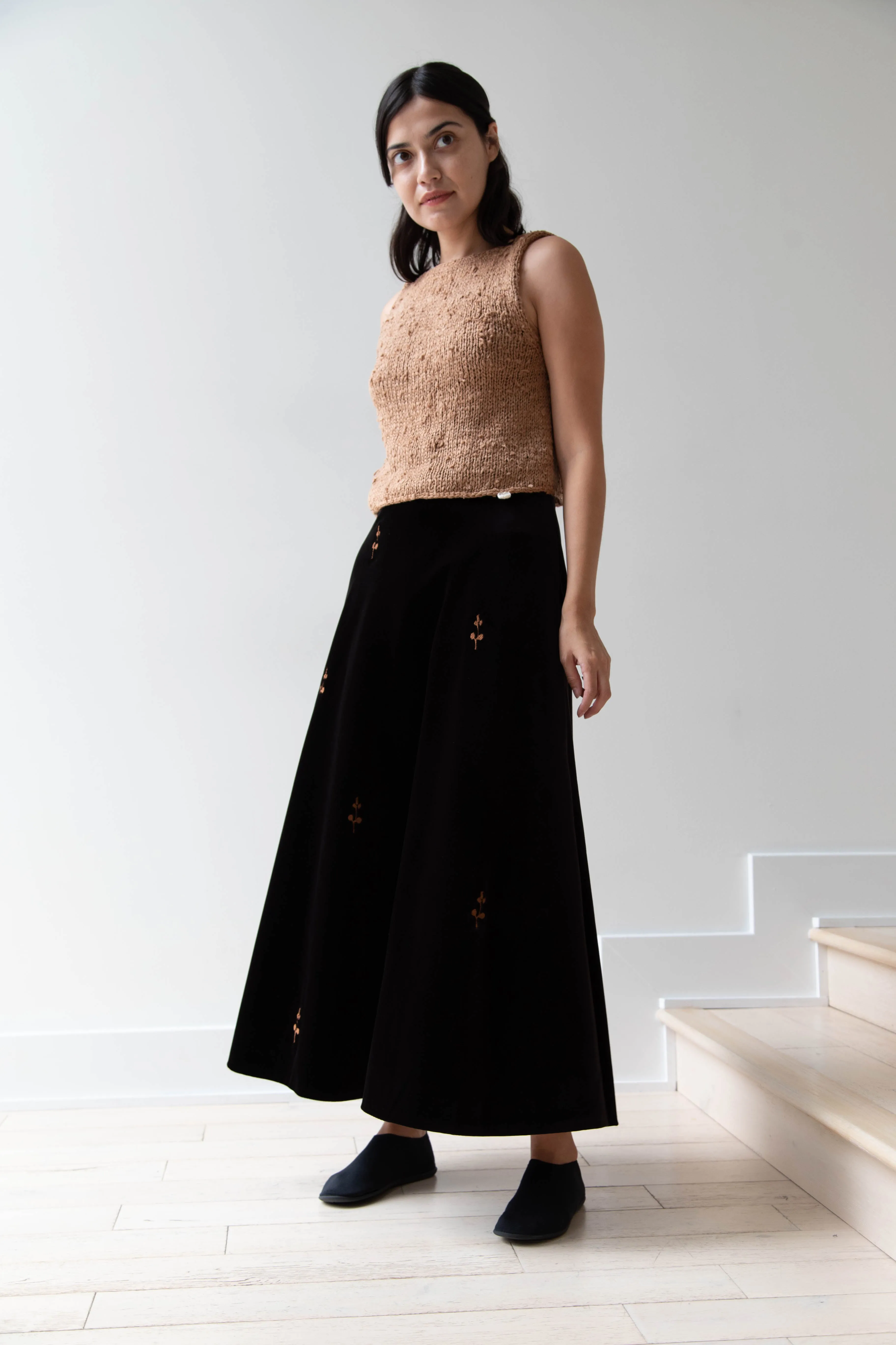 Delegan | Rose Skirt in Black