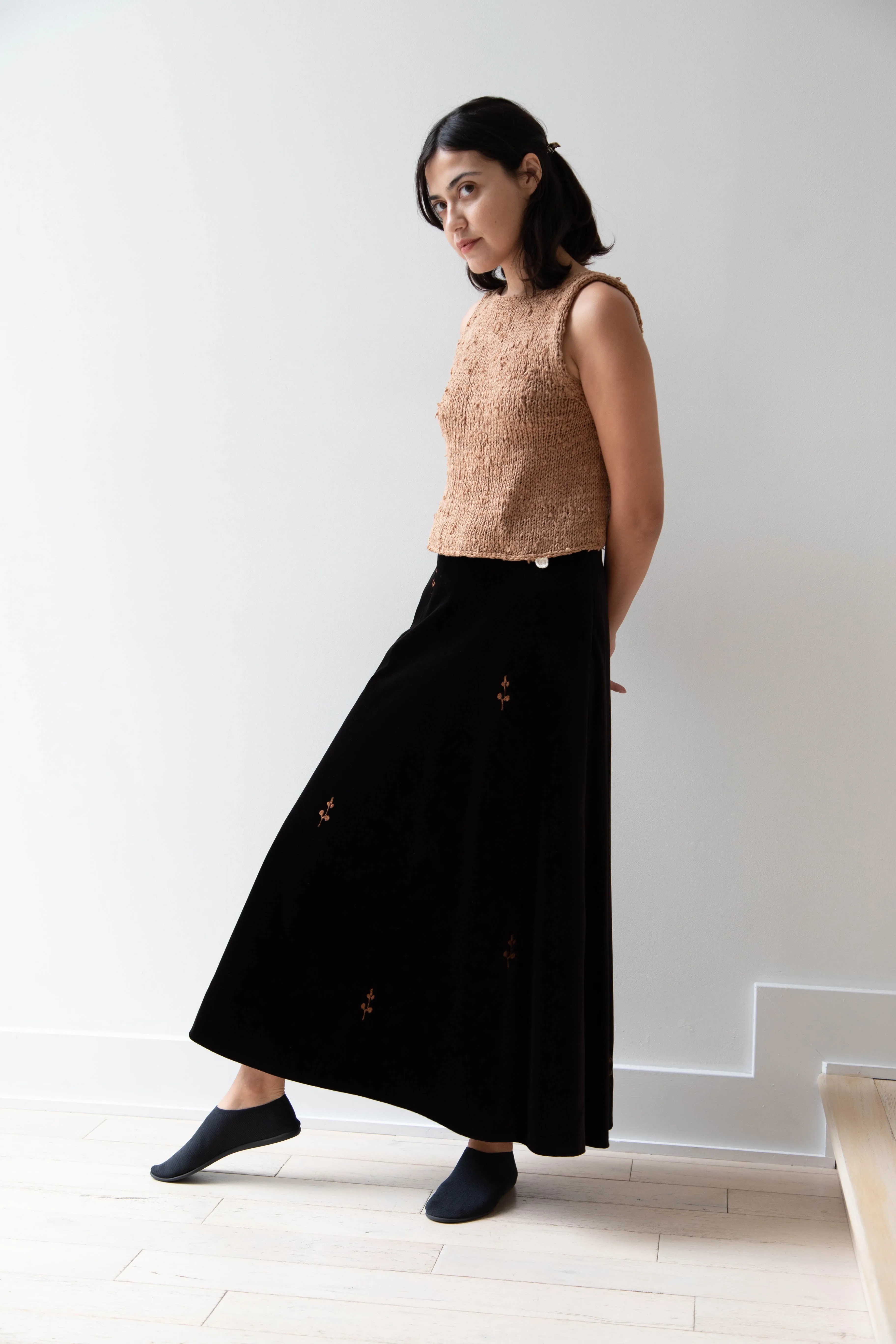 Delegan | Rose Skirt in Black