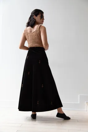 Delegan | Rose Skirt in Black