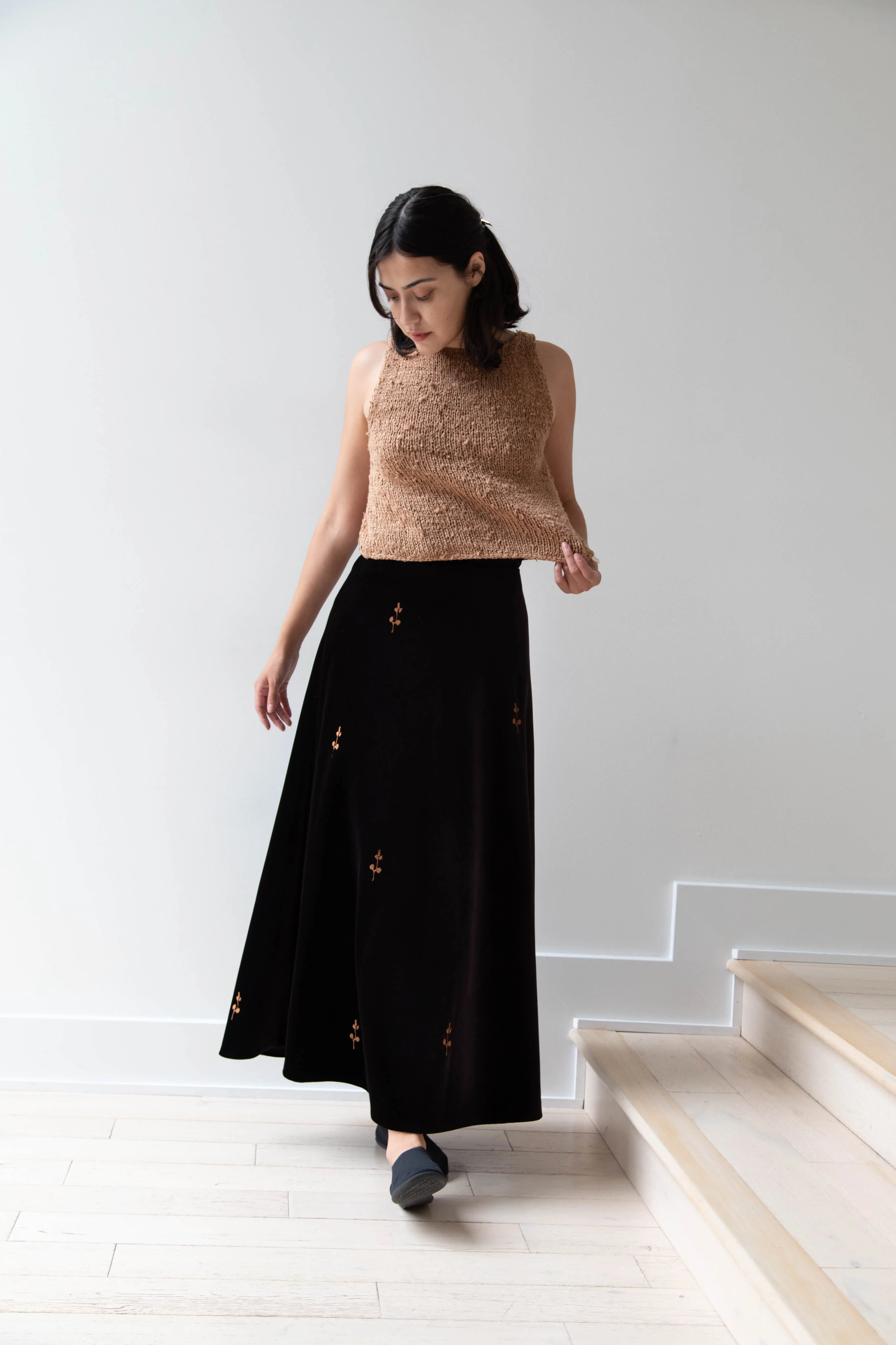 Delegan | Rose Skirt in Black