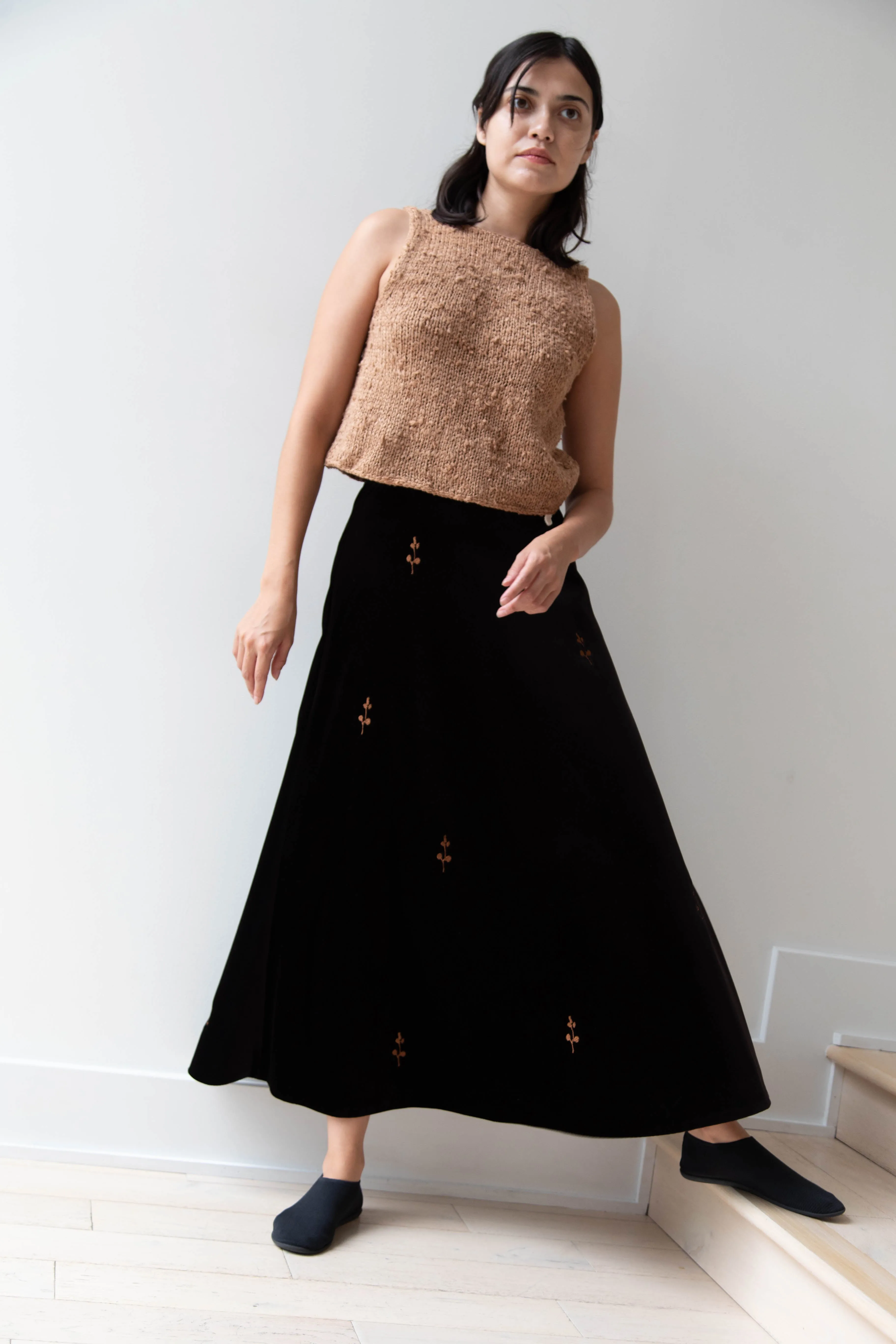 Delegan | Rose Skirt in Black