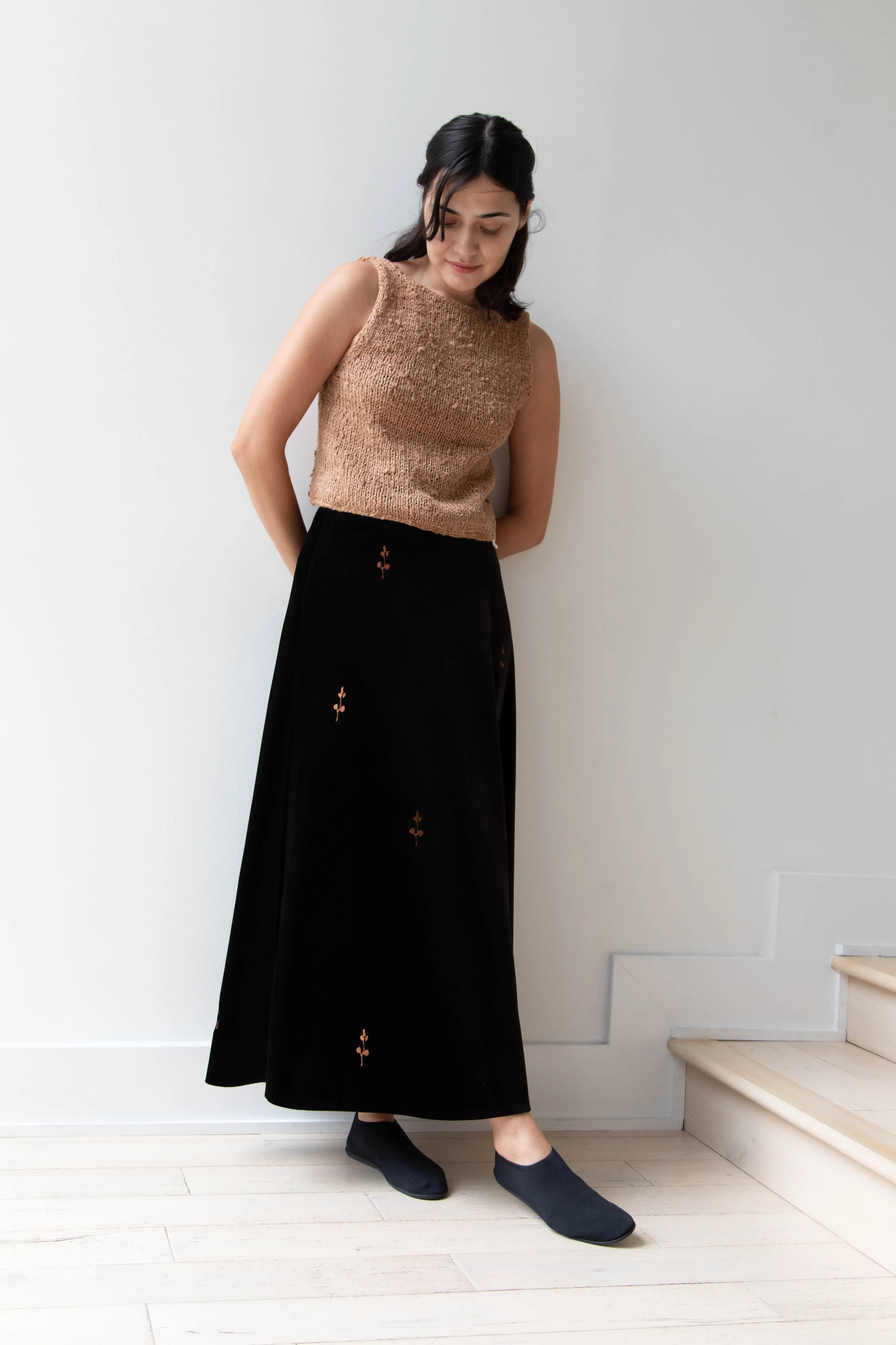 Delegan | Rose Skirt in Black