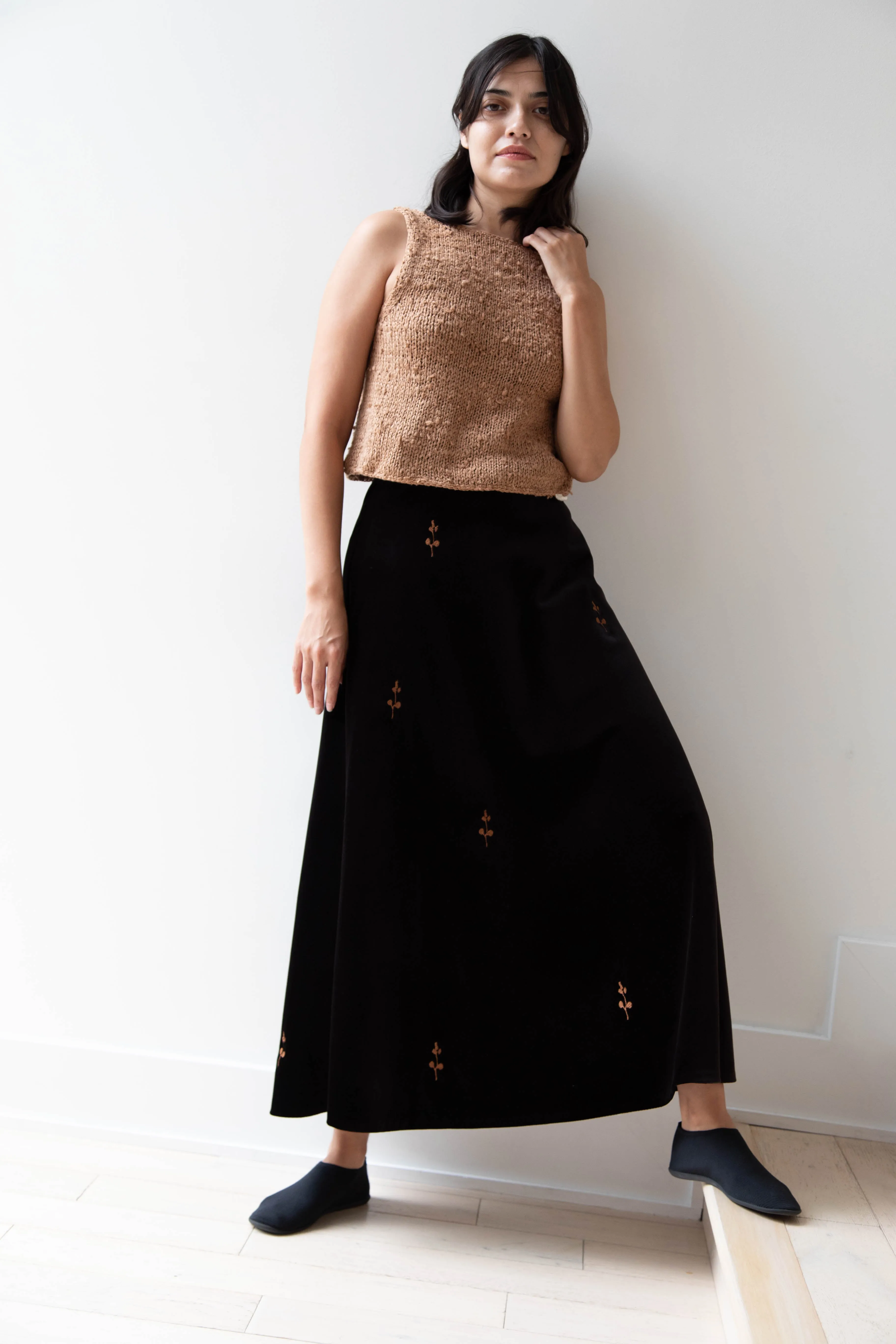 Delegan | Rose Skirt in Black