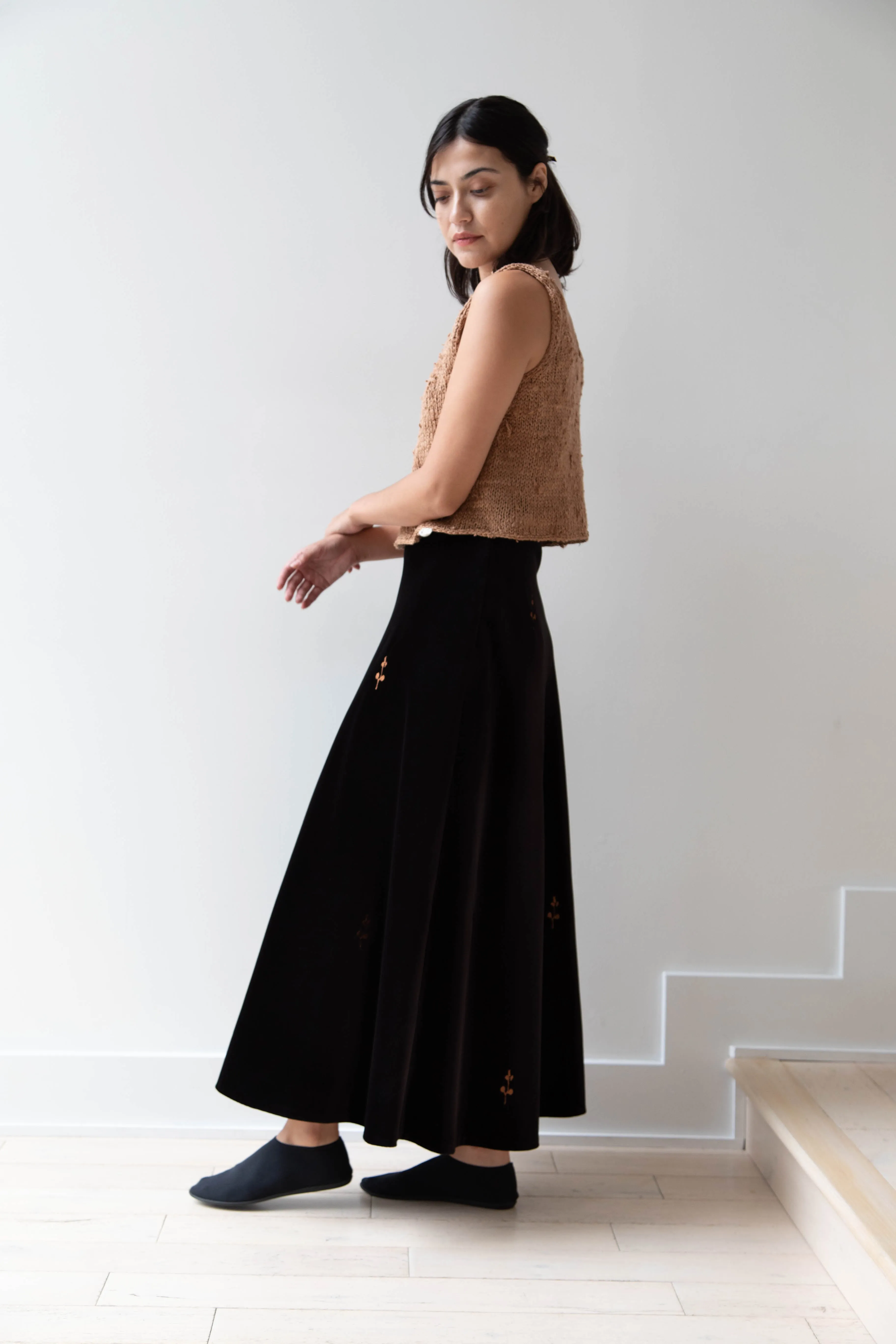 Delegan | Rose Skirt in Black