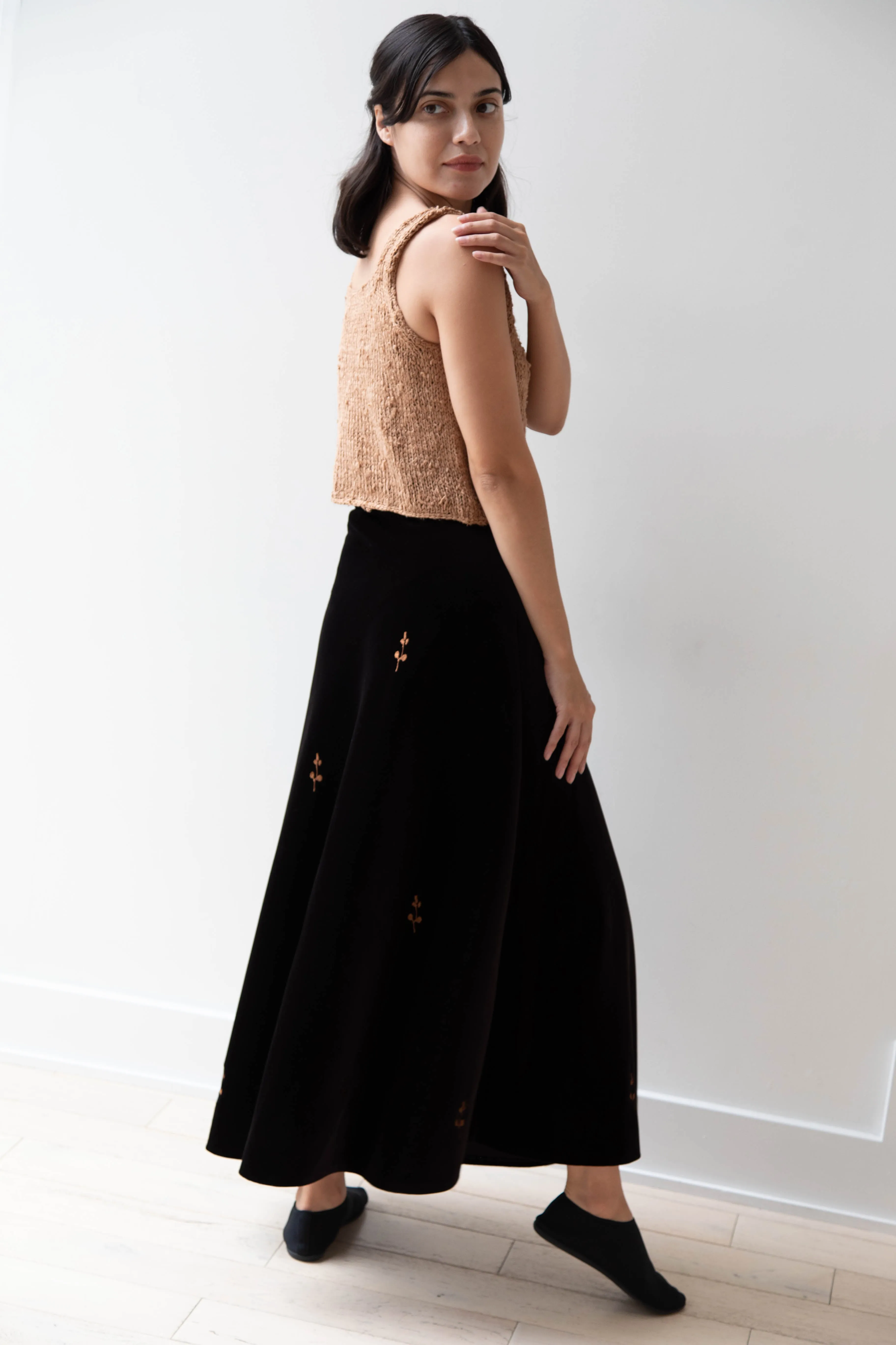 Delegan | Rose Skirt in Black