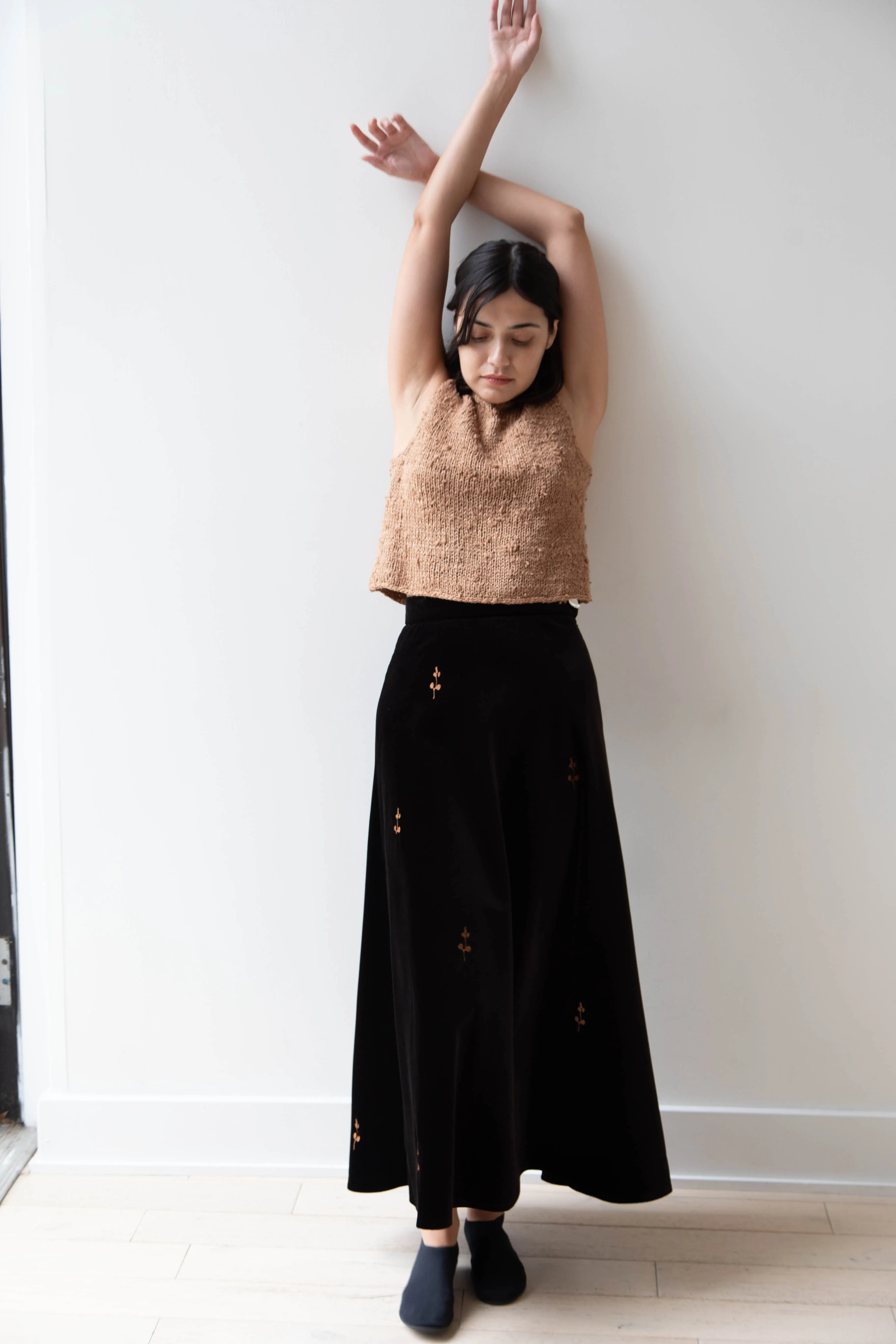 Delegan | Rose Skirt in Black