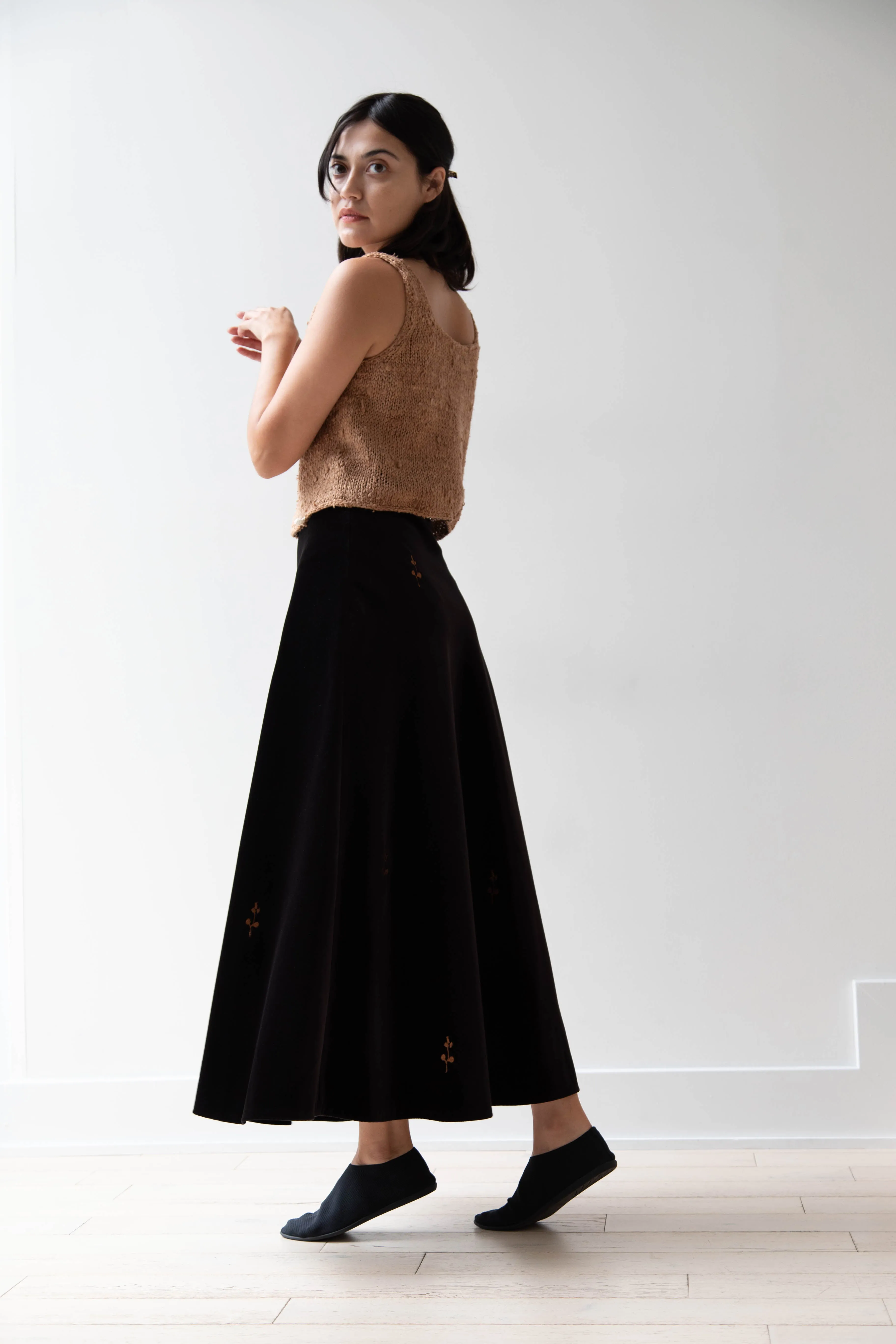 Delegan | Rose Skirt in Black