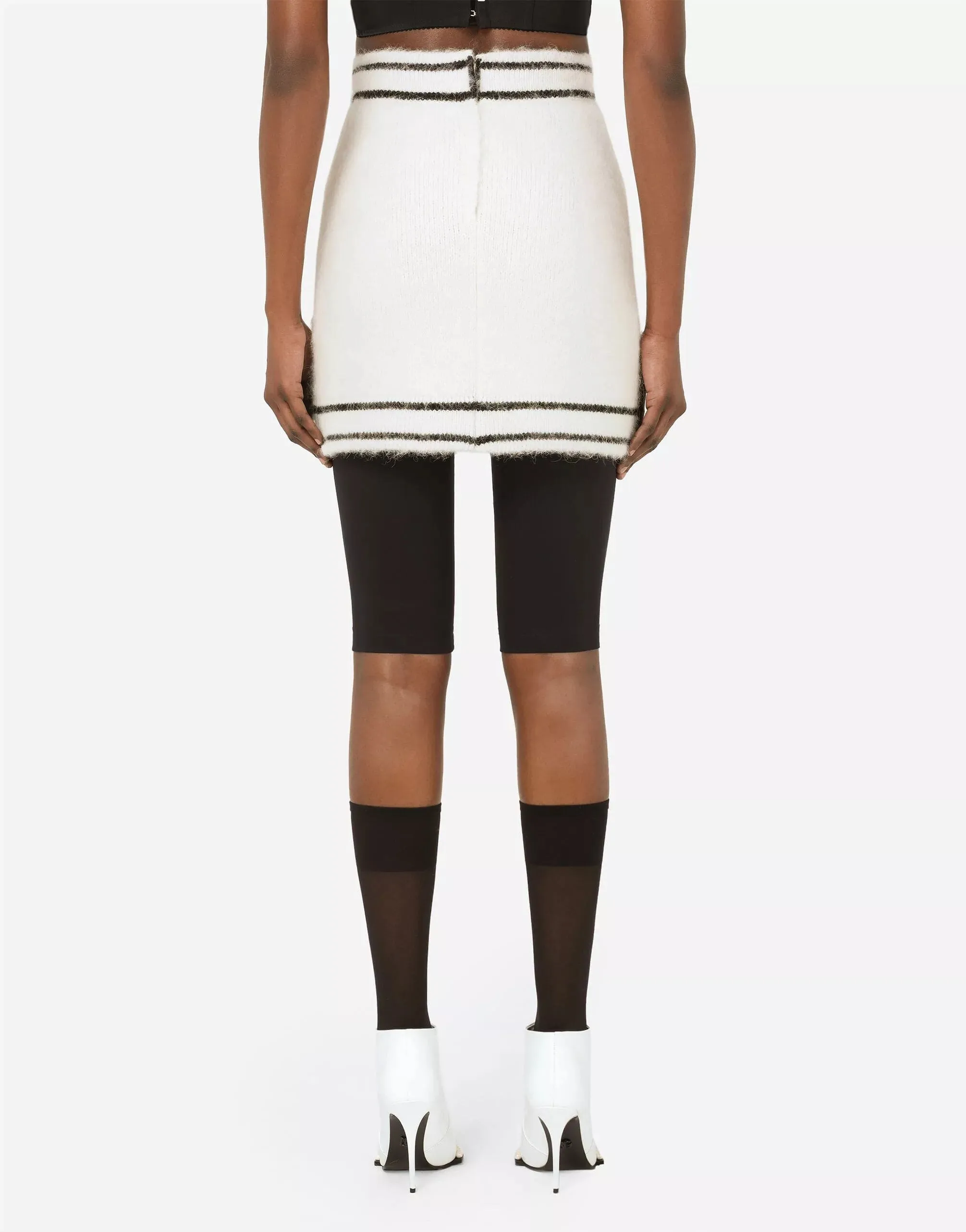 DG Intarsia Knit Miniskirt