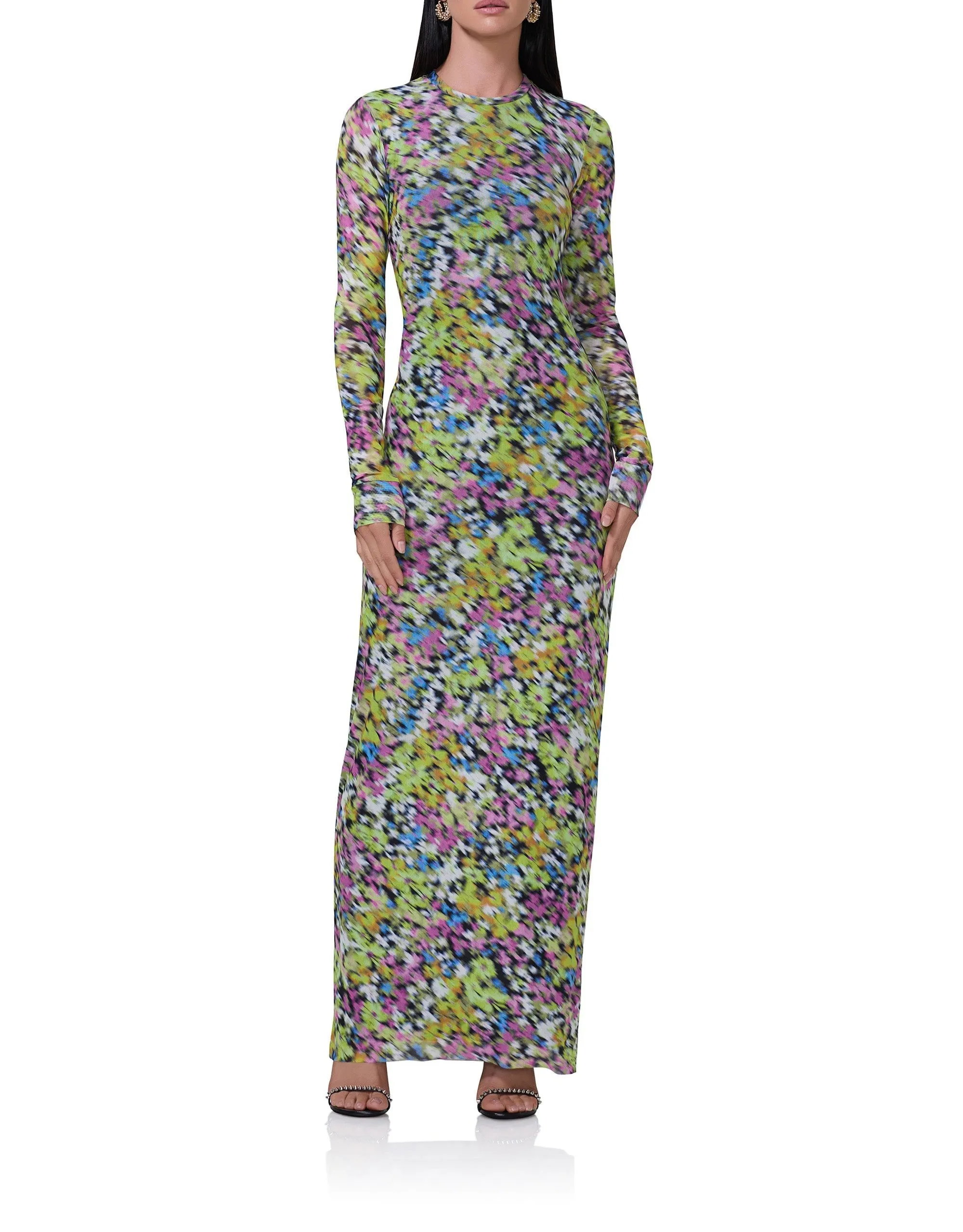 Didi Dress - Olive Blur Floral