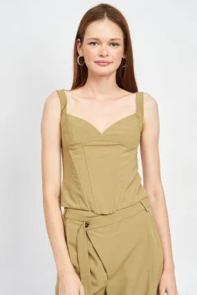 Emory Park | V Neck Bustier Top