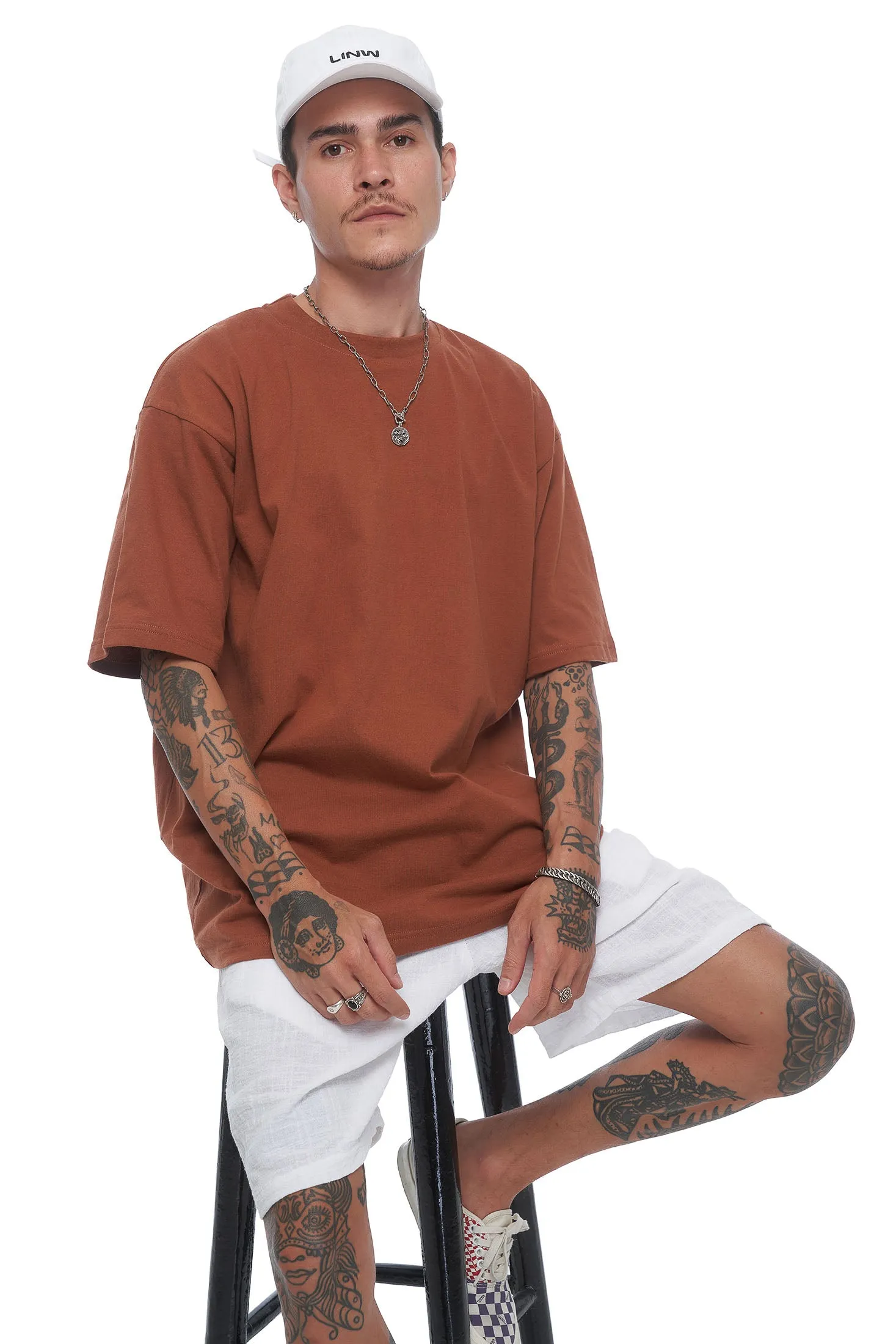 Essential Box Tee - Brown