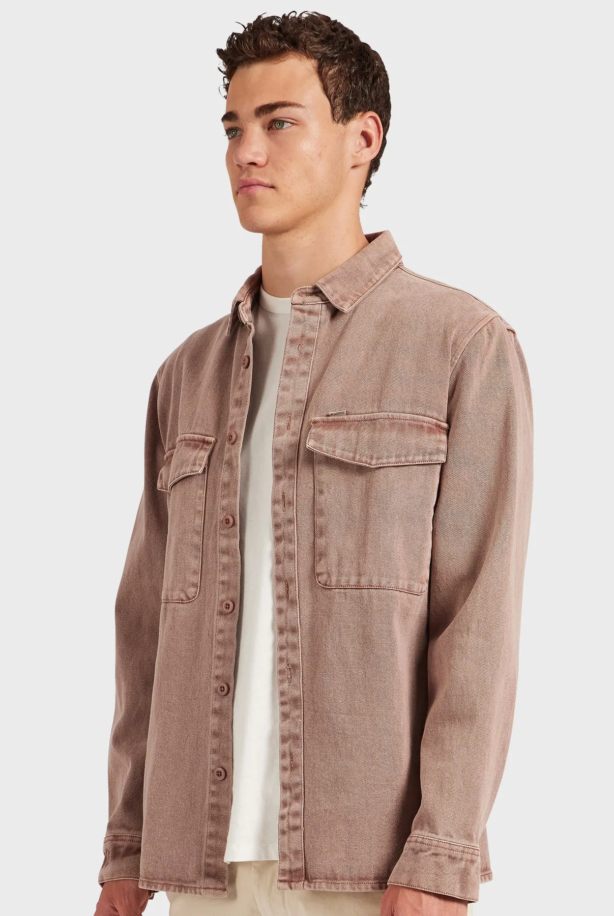 Essential Overshirt in Rose Tan