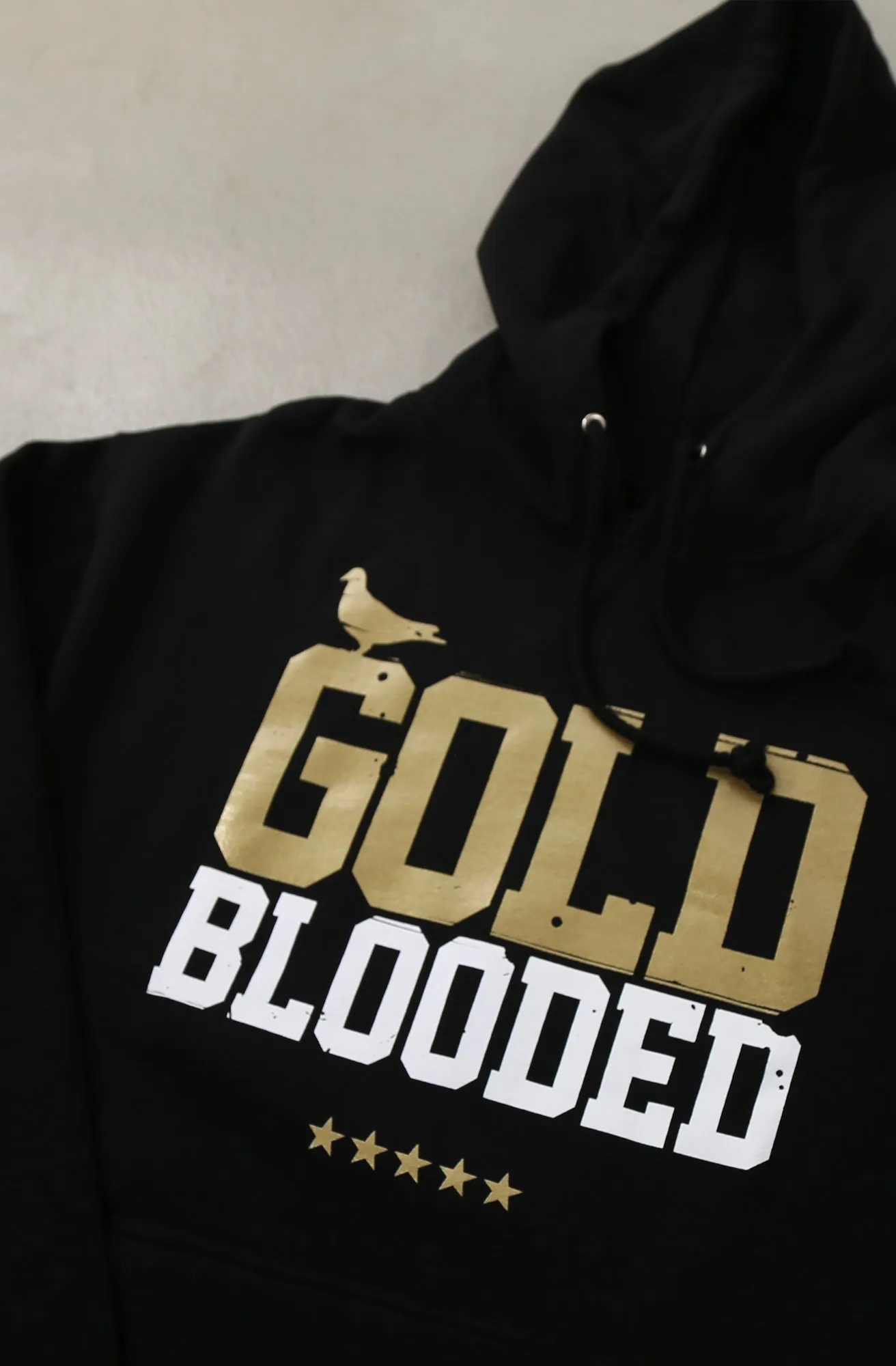 Gold Blooded (Men's Black/White/Gold Hoody)