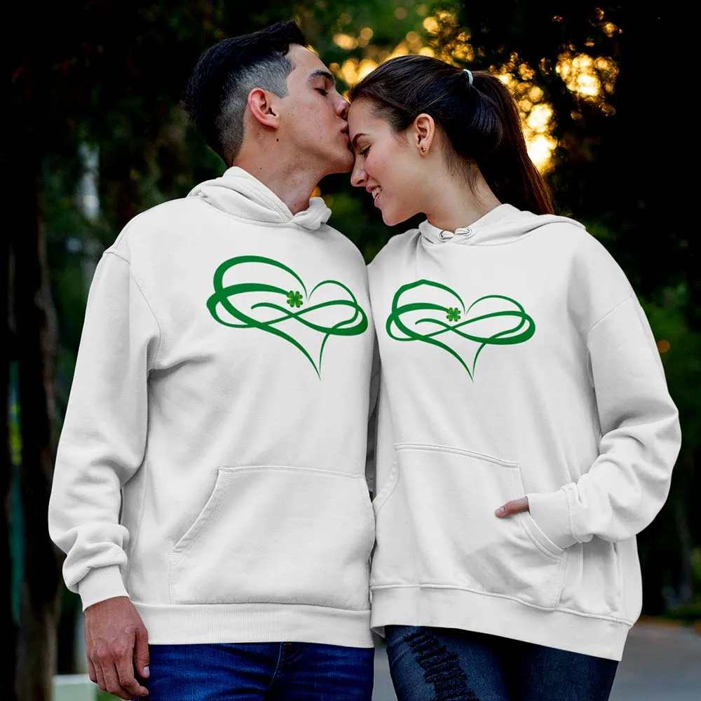 Heart print hoodies for male & female