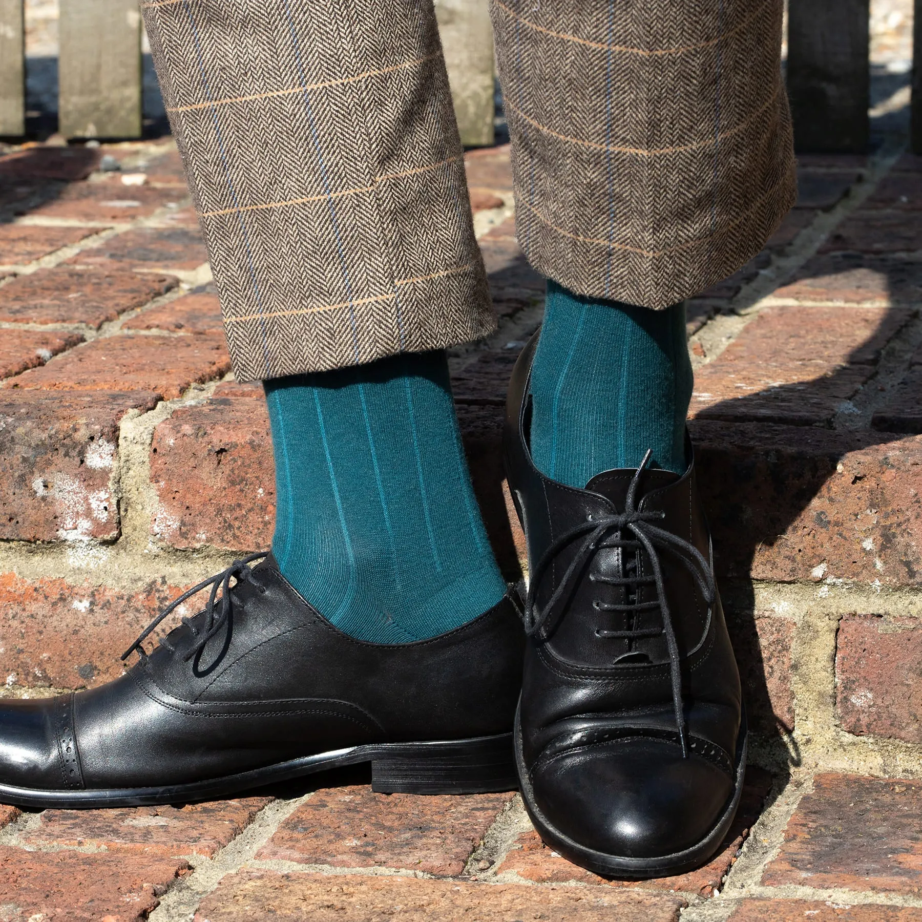 Indulgent Cashmere Men's Socks - Teal