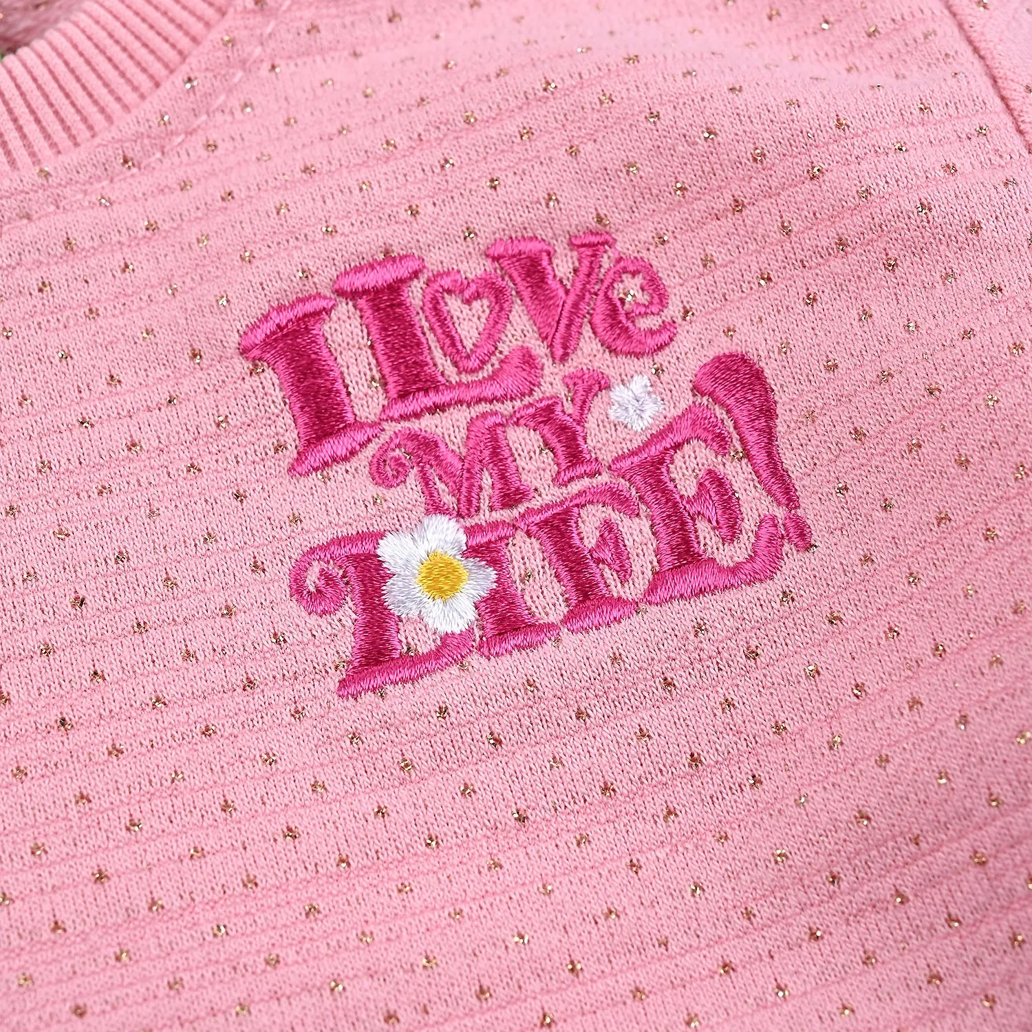 Infant Girls Quilted Sweatshirt My Life-Pink