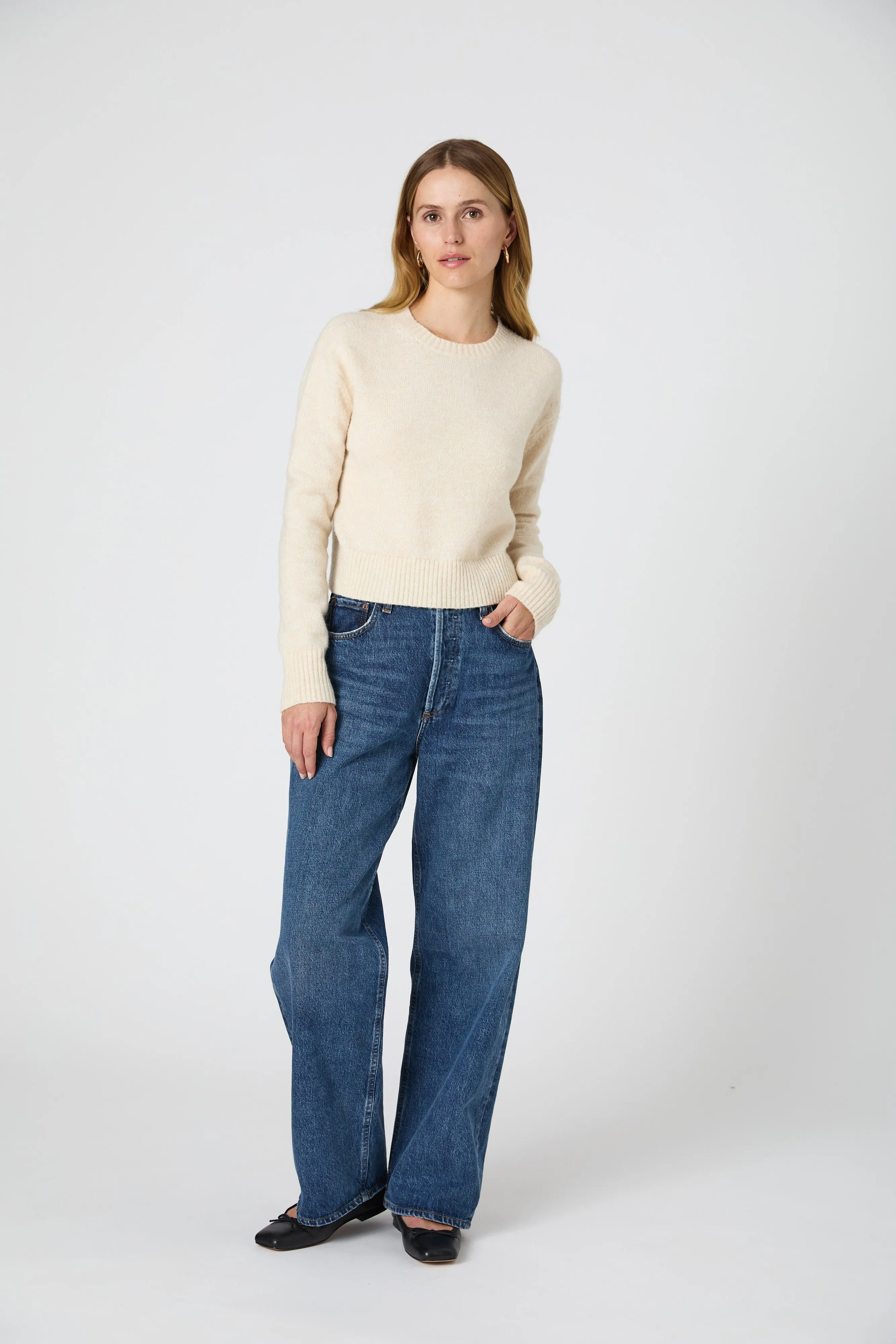 Kesia Crew Neck Cropped Sweater