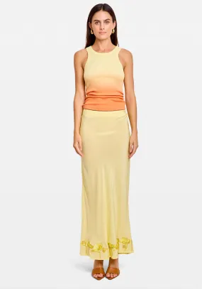 LOTUS EMBROIDERED MAXI SKIRT