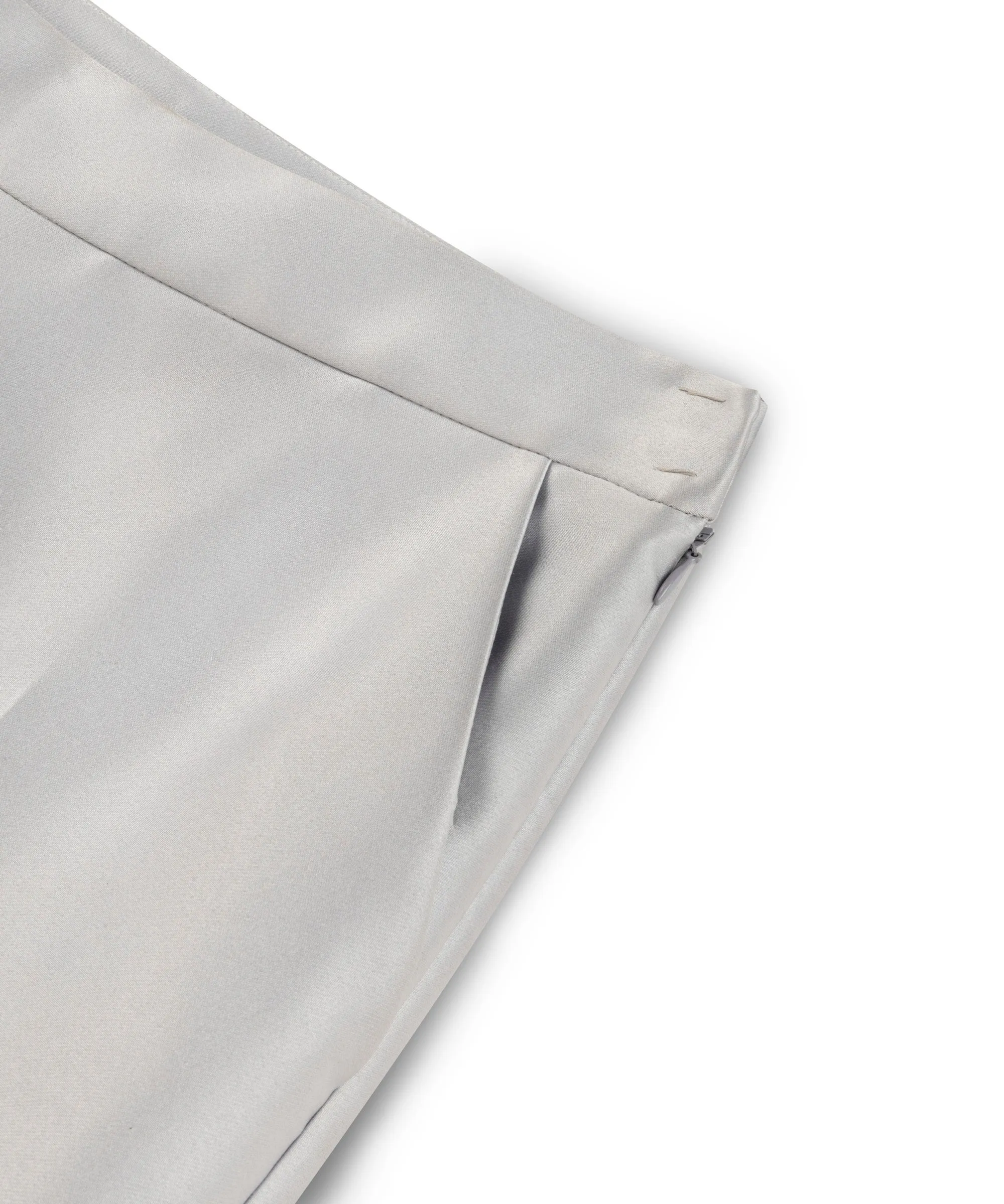 Machka Satin Duchess Trousers Silver