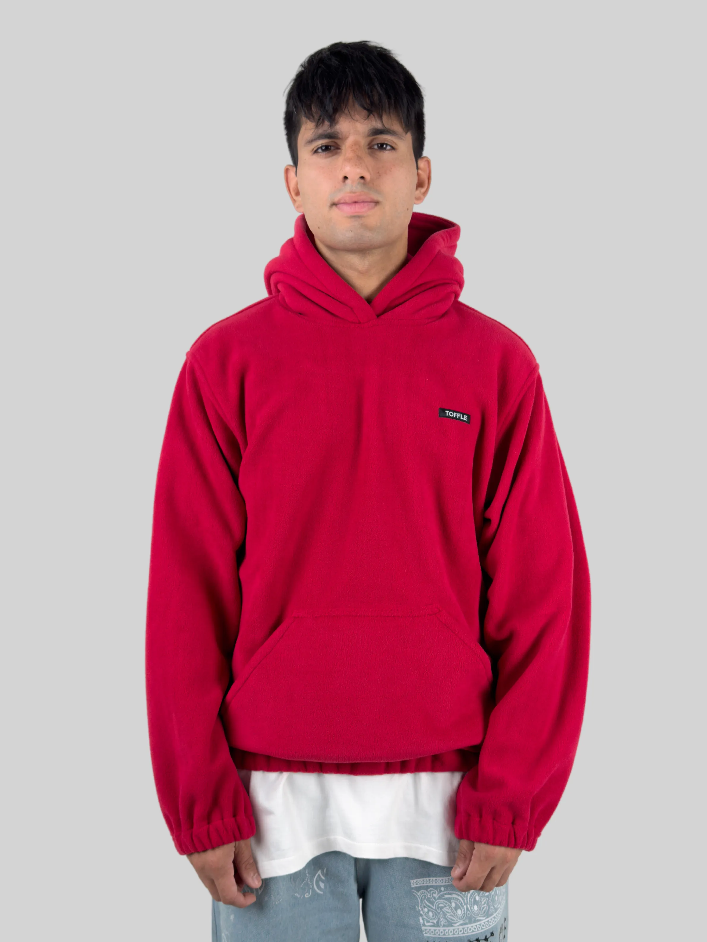 Maroon Polar Fleece Hoodie