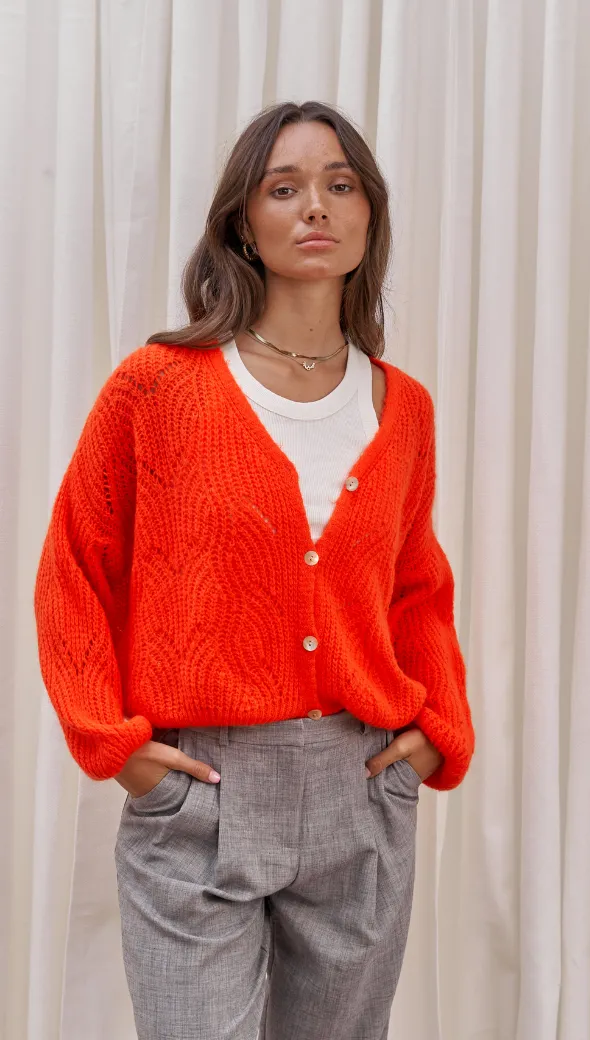 MILEY CARDIGAN - GRAPEFRUIT