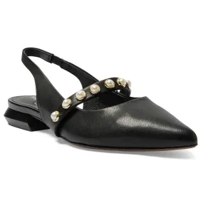 Opal Flat in Black Leather