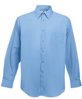 Poplin long sleeve shirt | Mid Blue