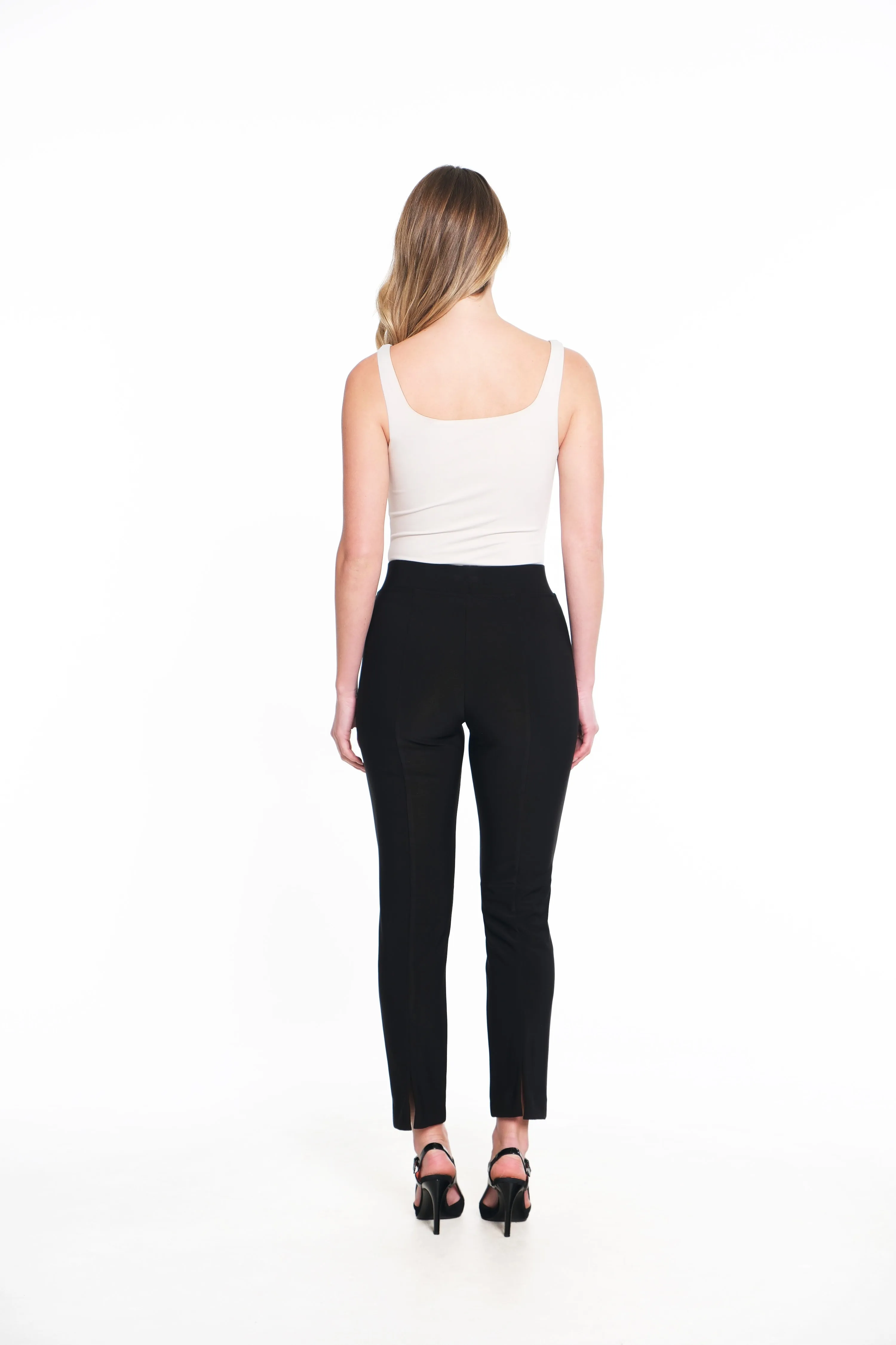 Pull On Pant with Back Vents - Black