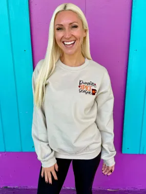 Pumpkin Spice Season Embroidered Sweatshirt