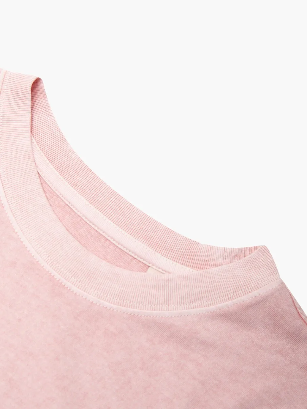 Red Tab  Vintage Tee - Silver Pink