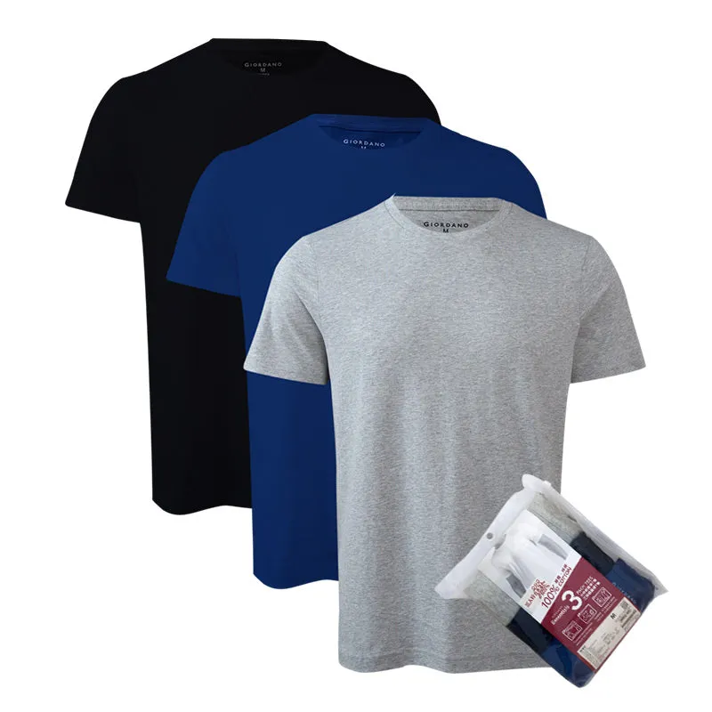 Solid Crewneck Basic Tee (3 Pack)