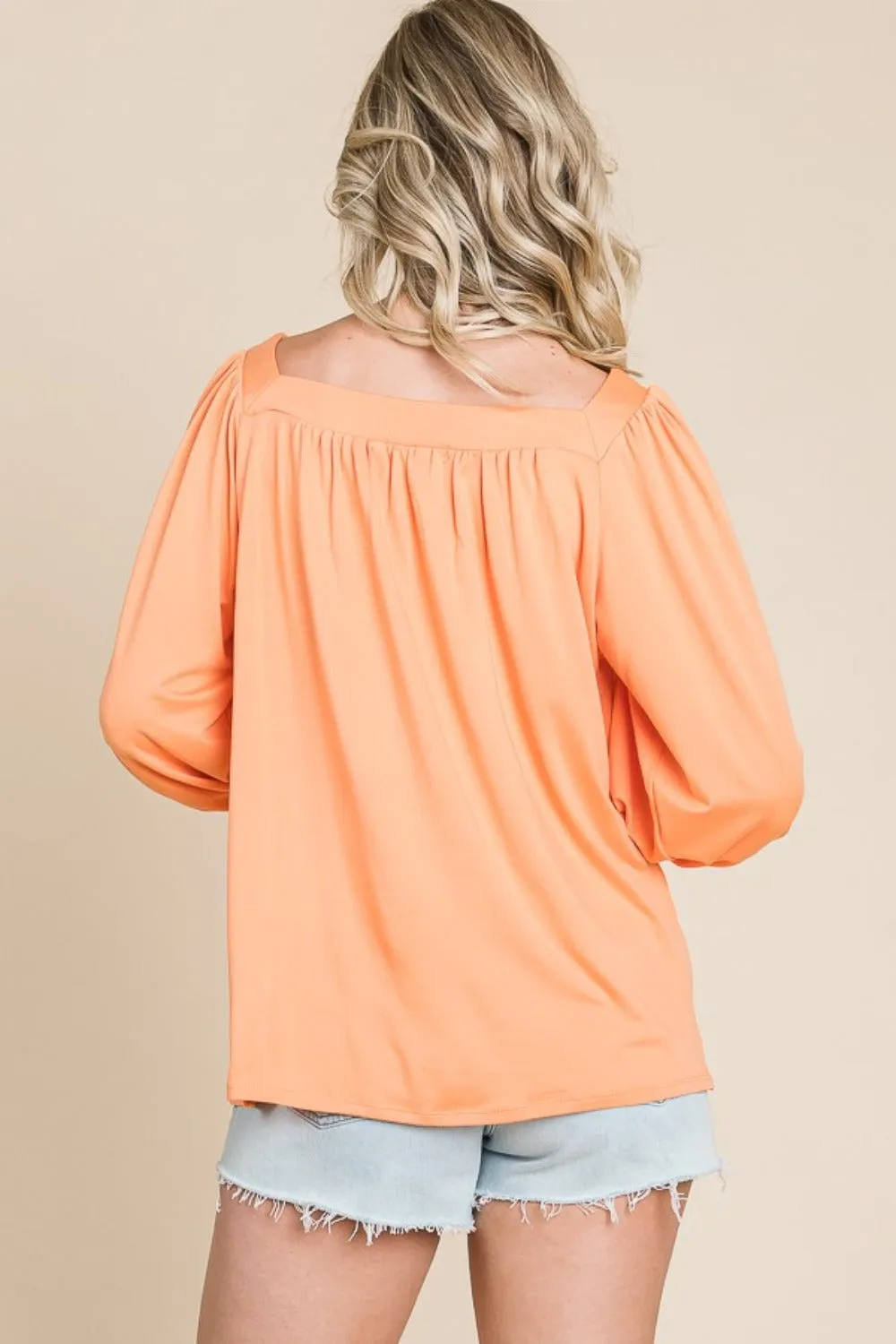 Square Neck Puff Sleeve Top