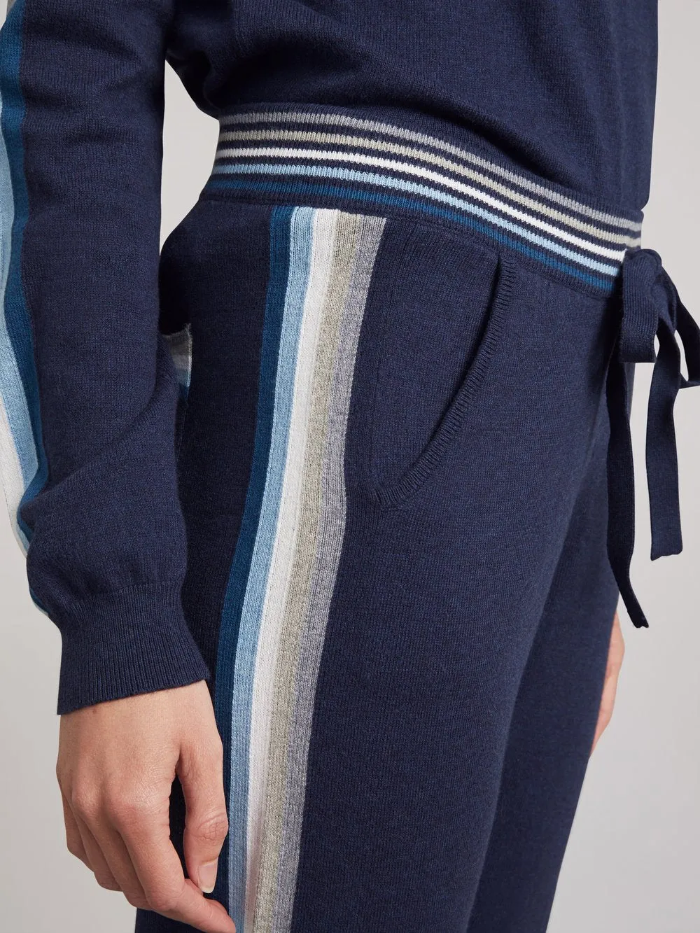 Surf Sweater Jogger in Mist Stripe